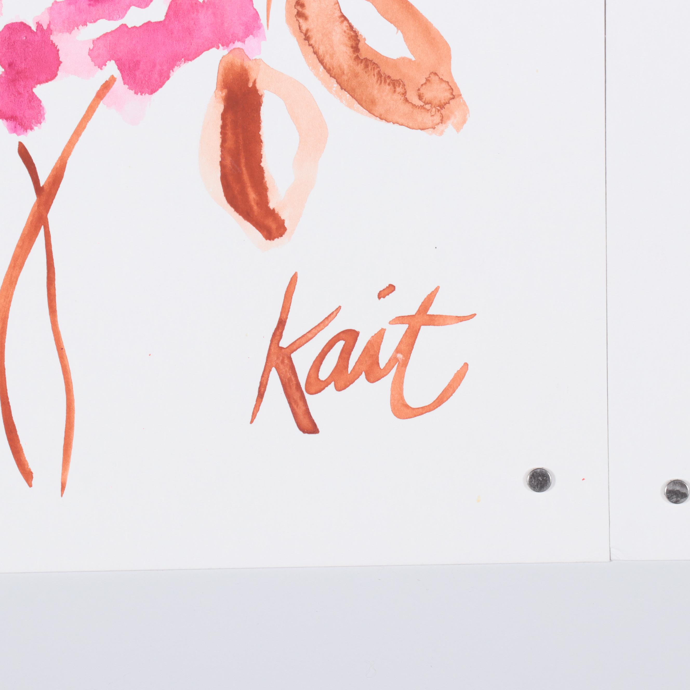 Kait Roberts Floral Mixed Media Drawings, 2020