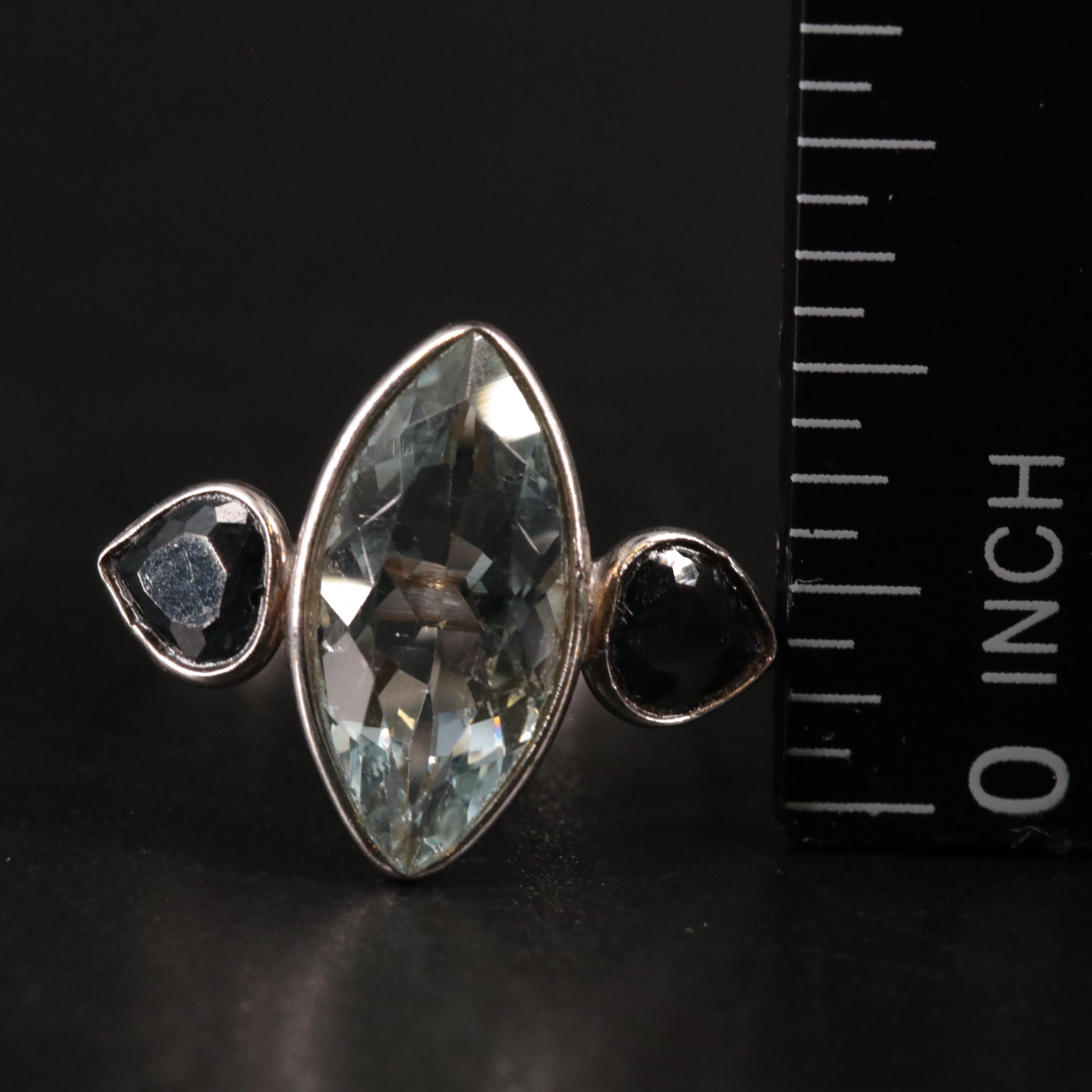 14K Aquamarine and Sapphire