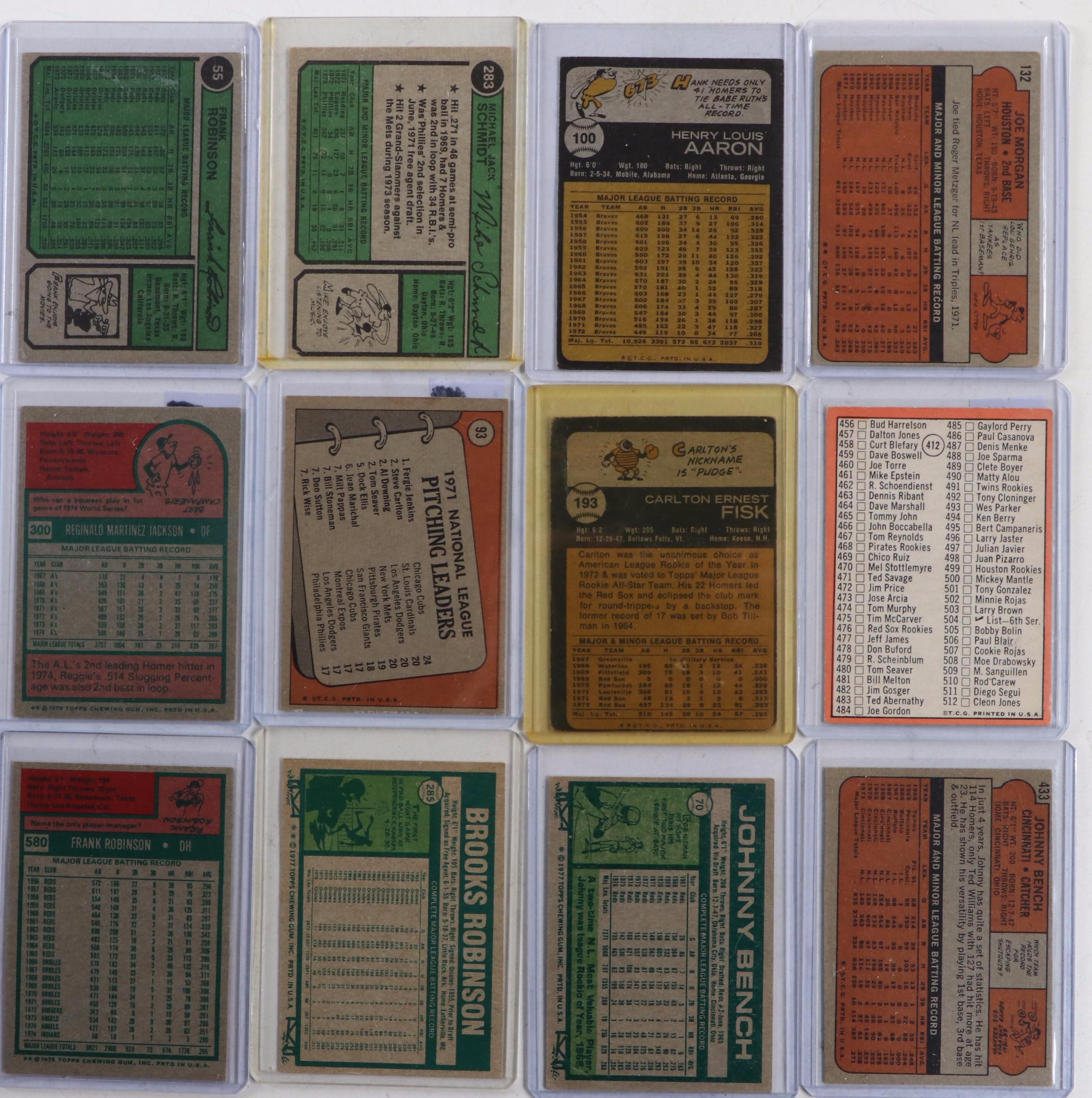 Topps Baseball Cards With Bench, Ryan, Seaver, More HOFers, 1970s