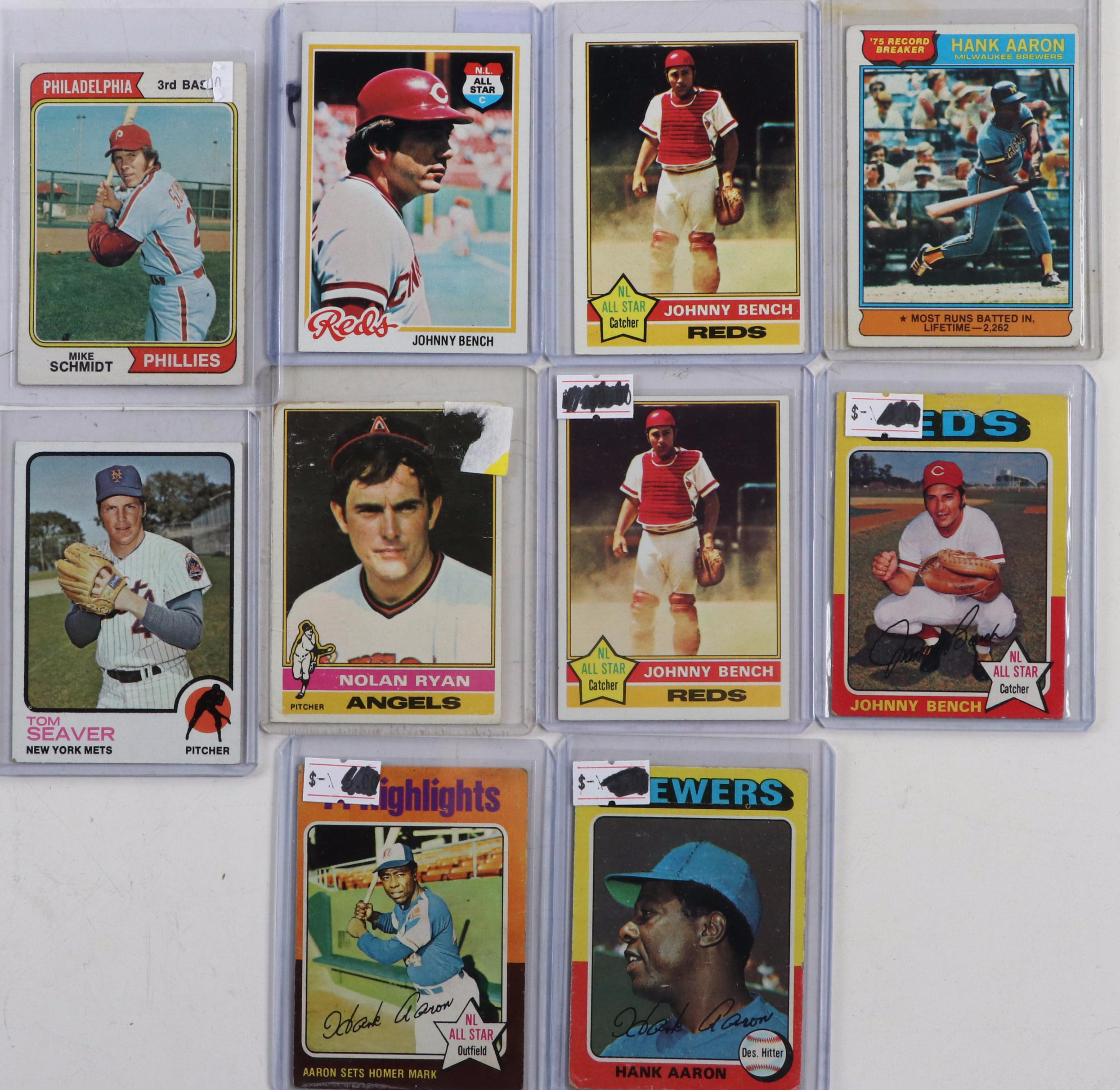 Topps Baseball Cards With Bench, Ryan, Seaver, More HOFers, 1970s