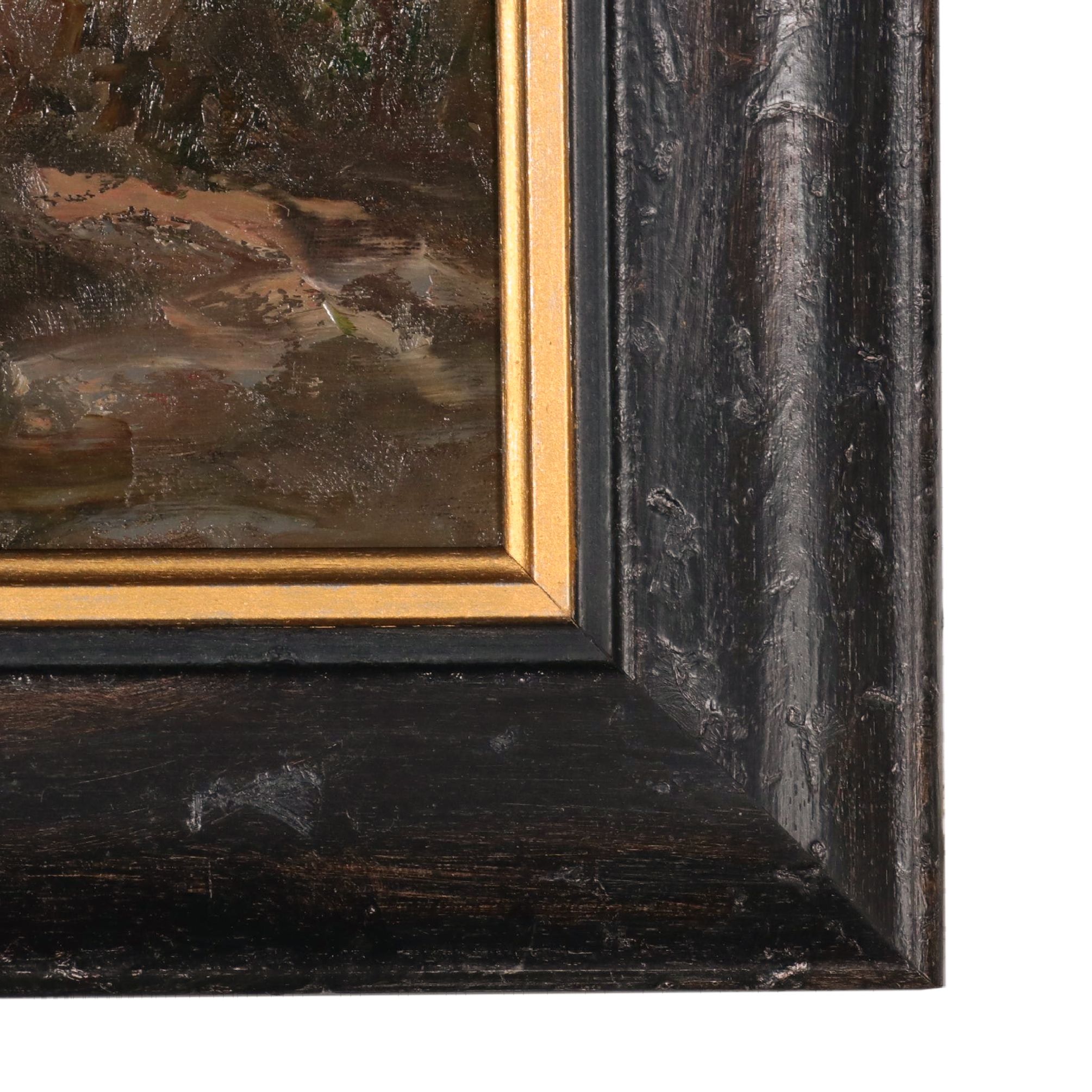 Karl Alexander Riverbank Landscape Oil Painting