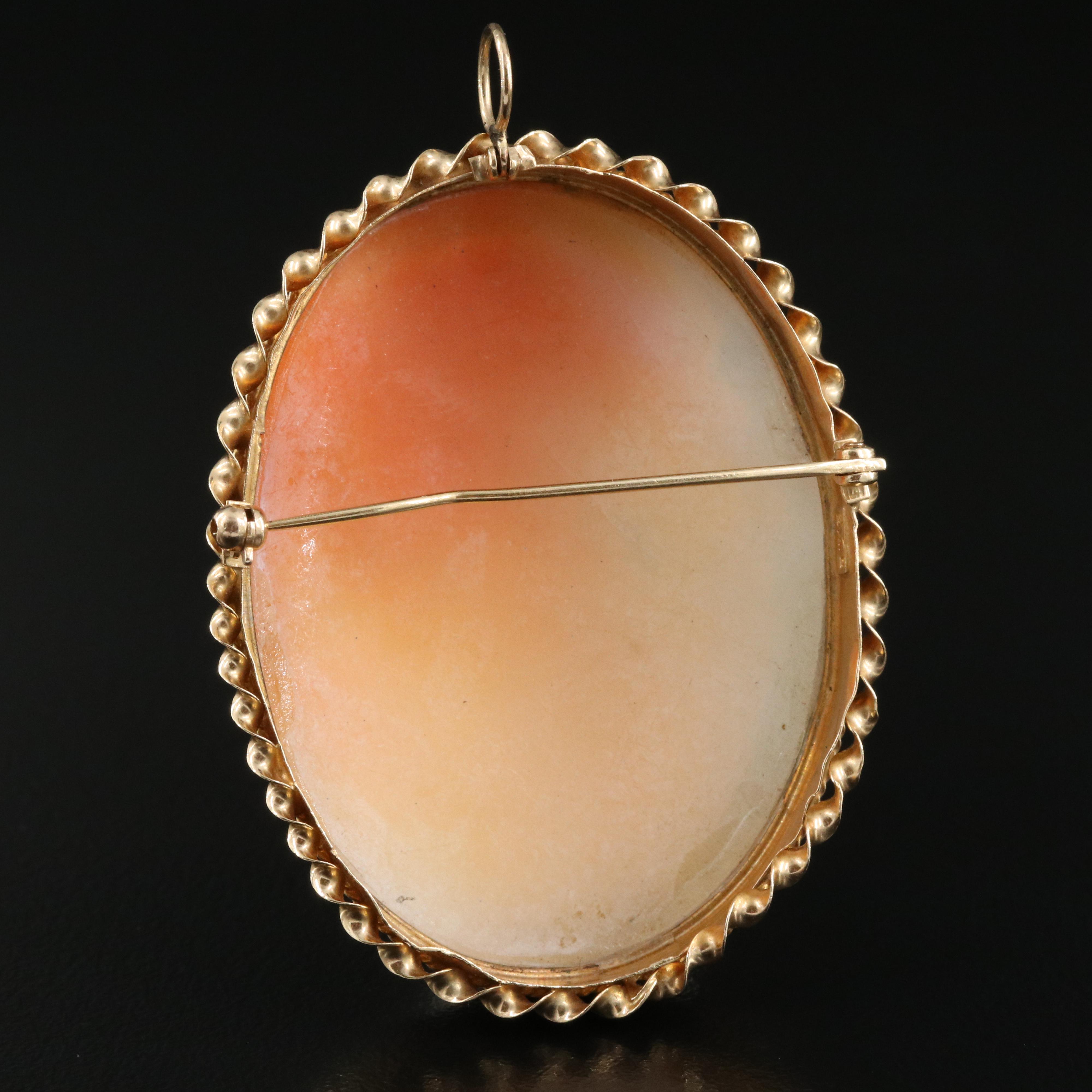 14K Cameo Converter Brooch