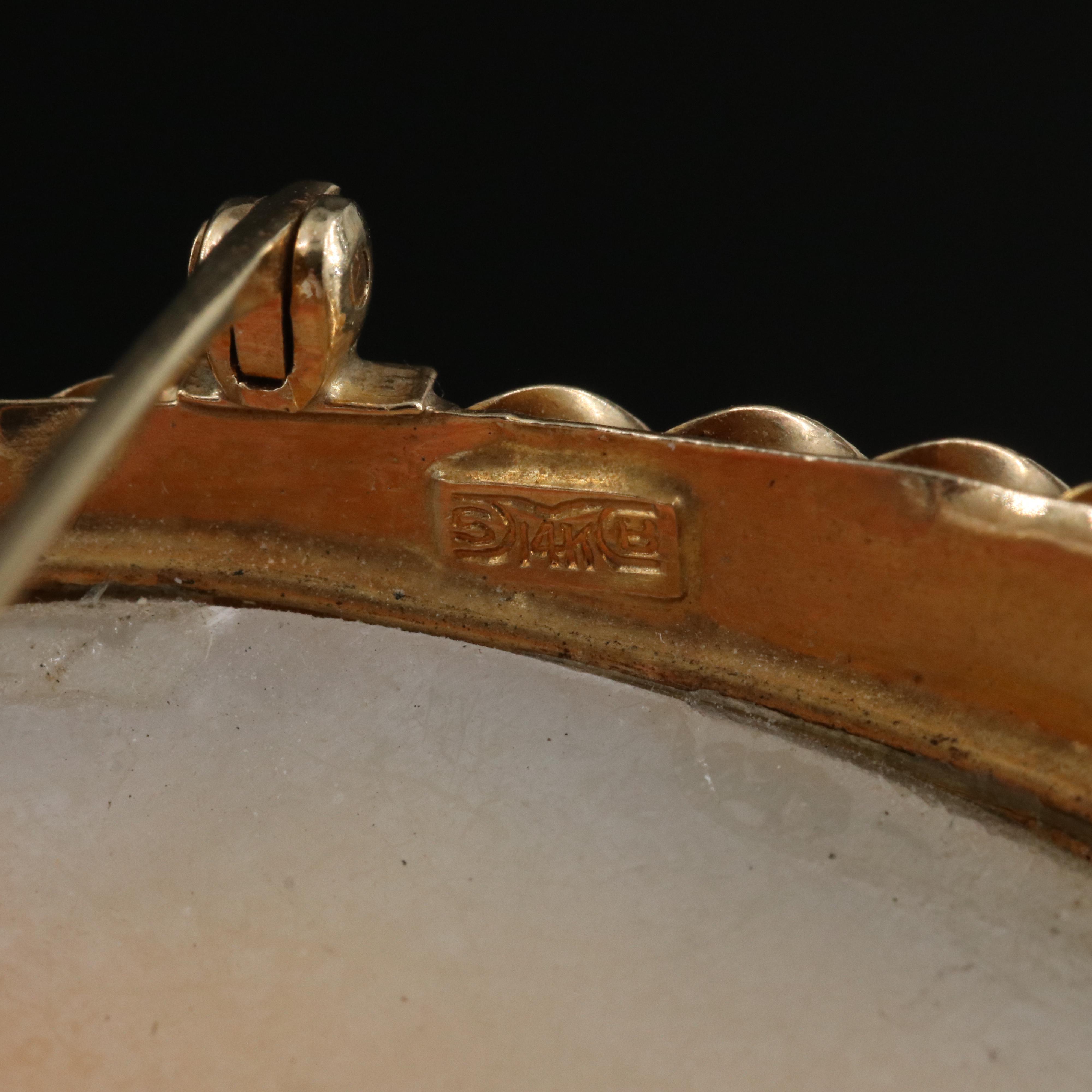 14K Cameo Converter Brooch