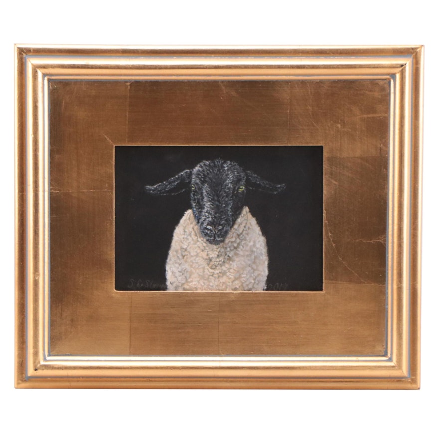 Siân Sloman Oil Painting of Sheep, 2019