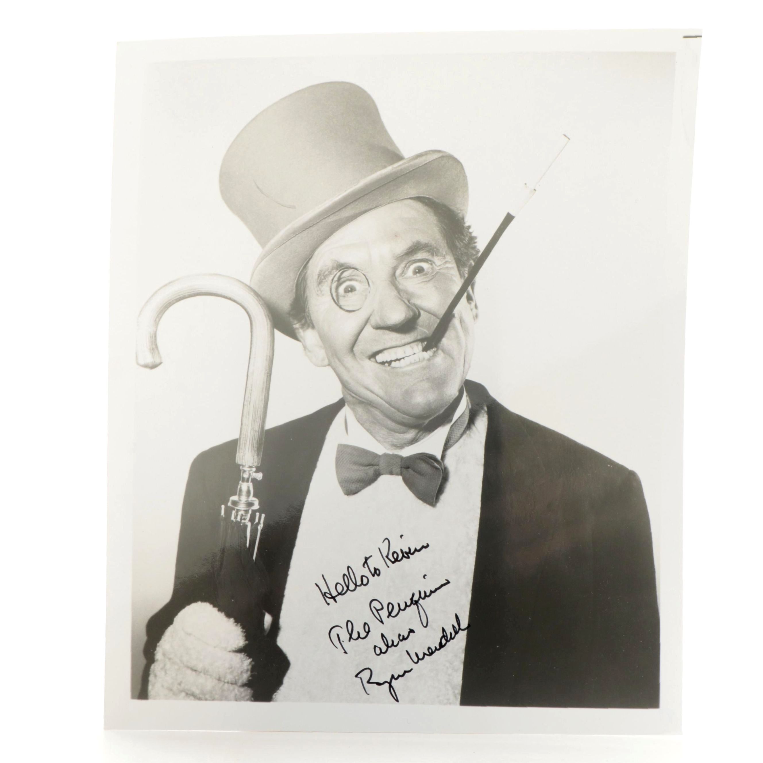 Burgess Meredith "The Penguin" Signed Giclée Print