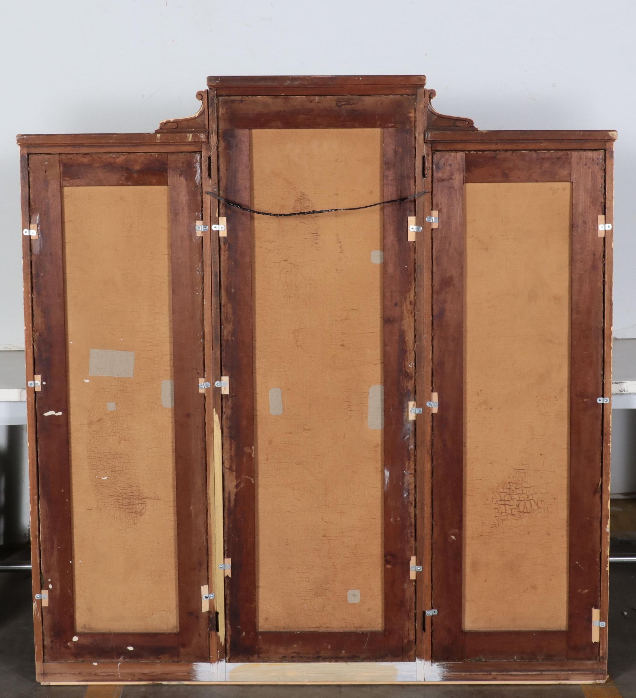 Triptych Large-Scale Forest Landscape Oil Painting, Early 20th Century