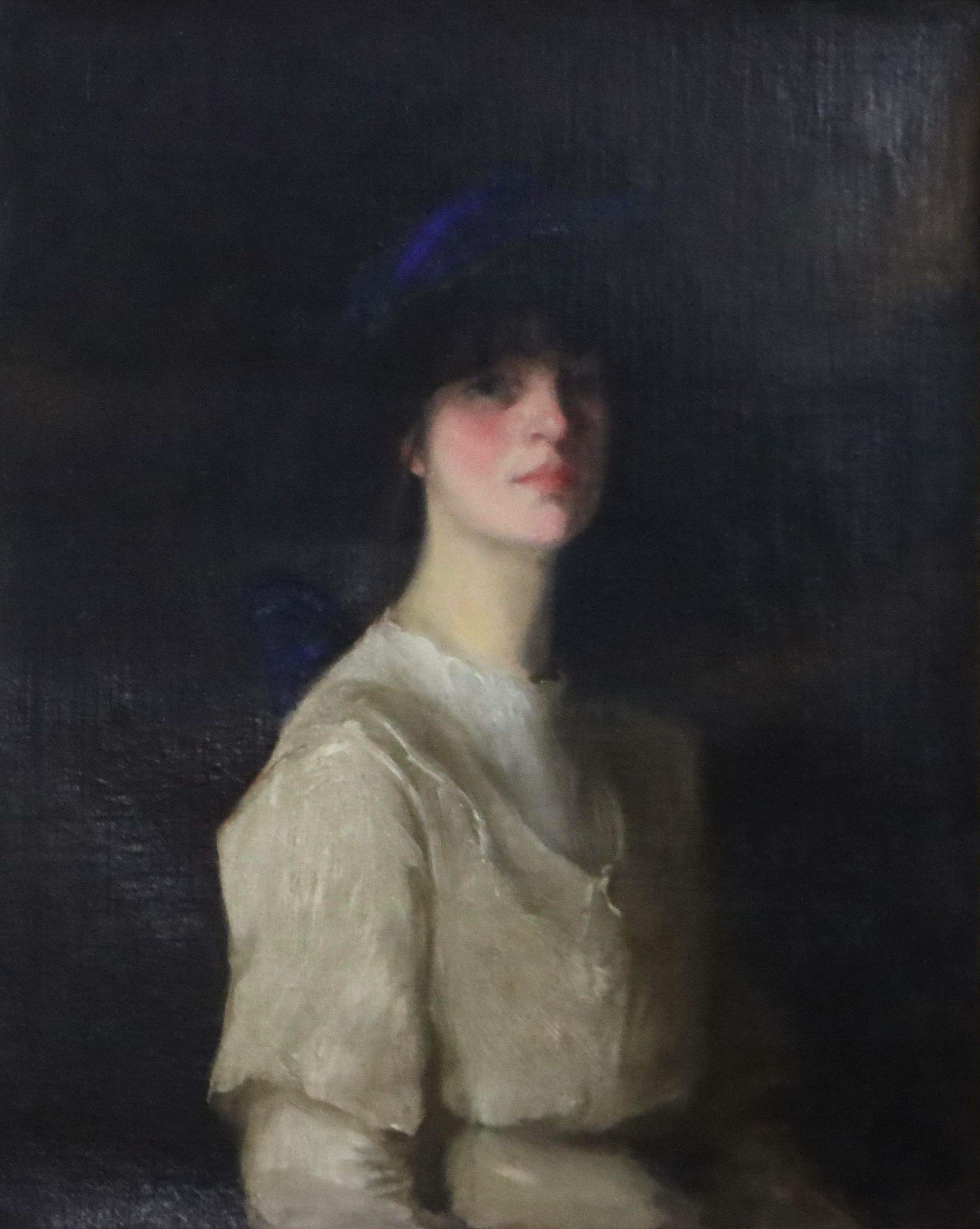 Helen Niles Tenebrist Portrait Oil Painting "Phyllis" 1912