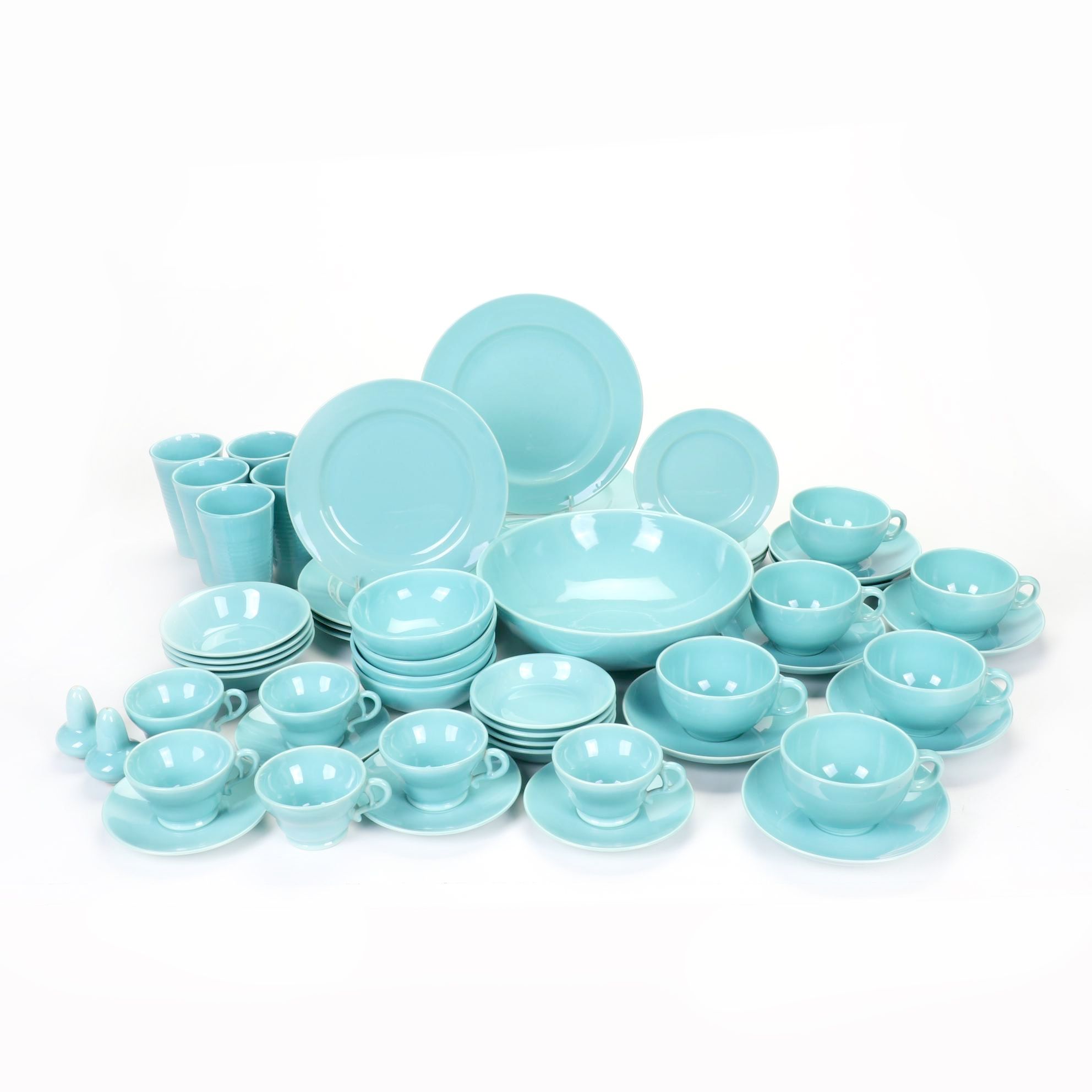 Franciscan  Earthenware "El Patio" Turquoise Dinnerware, 1934-1950