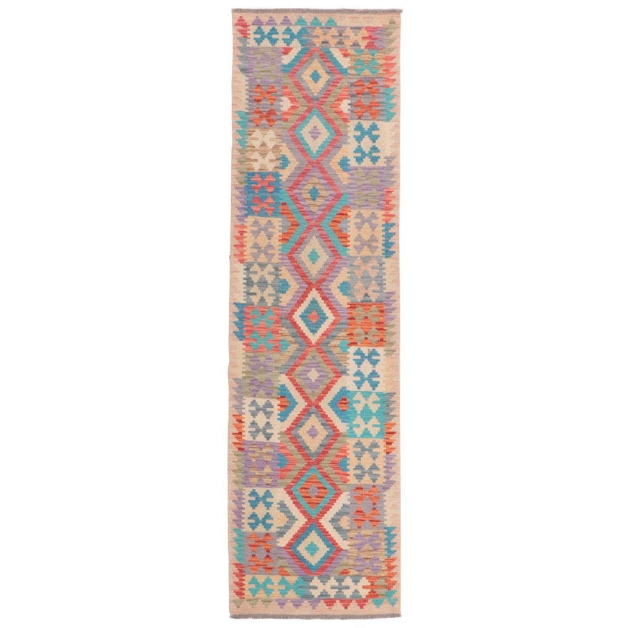 2'9 x 9'9 Handwoven Pakistani Kilim Carpet Runner