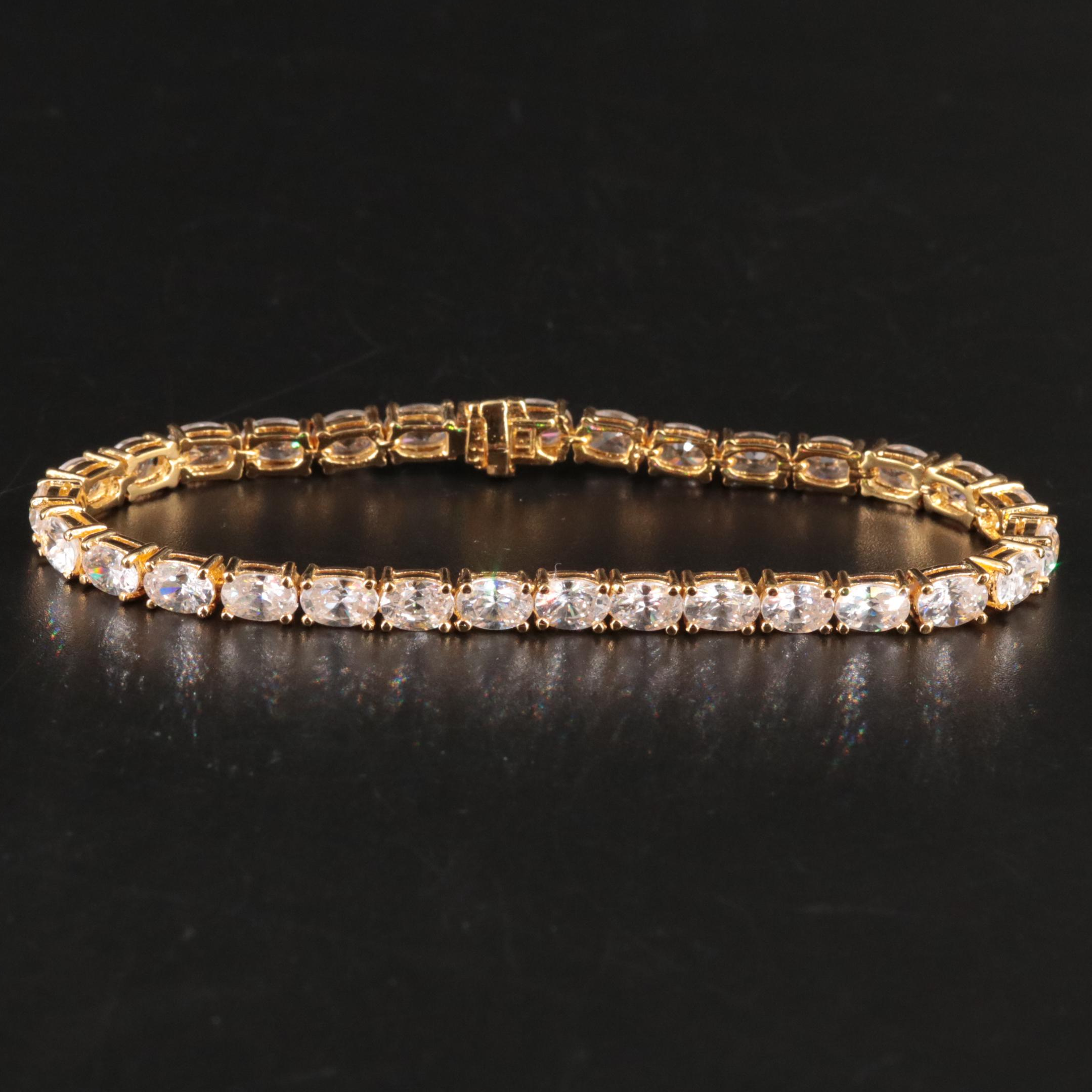 Sterling Silver Cubic Zirconia Tennis Bracelet