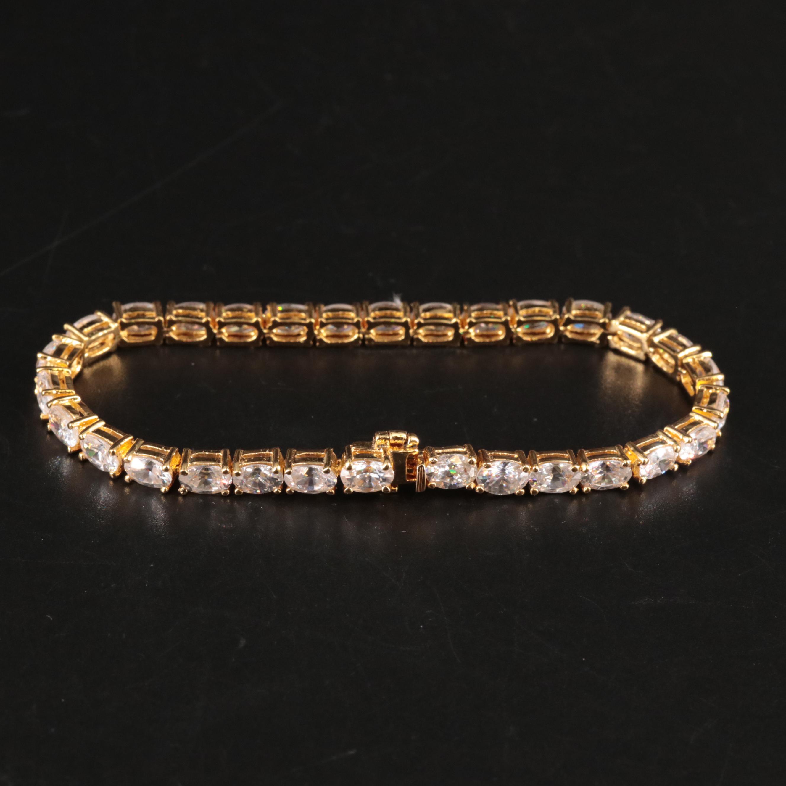 Sterling Silver Cubic Zirconia Tennis Bracelet