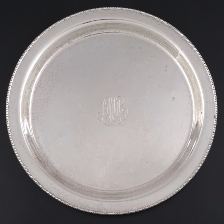 Towle Sterling Silver Bead Rim Serving Platter