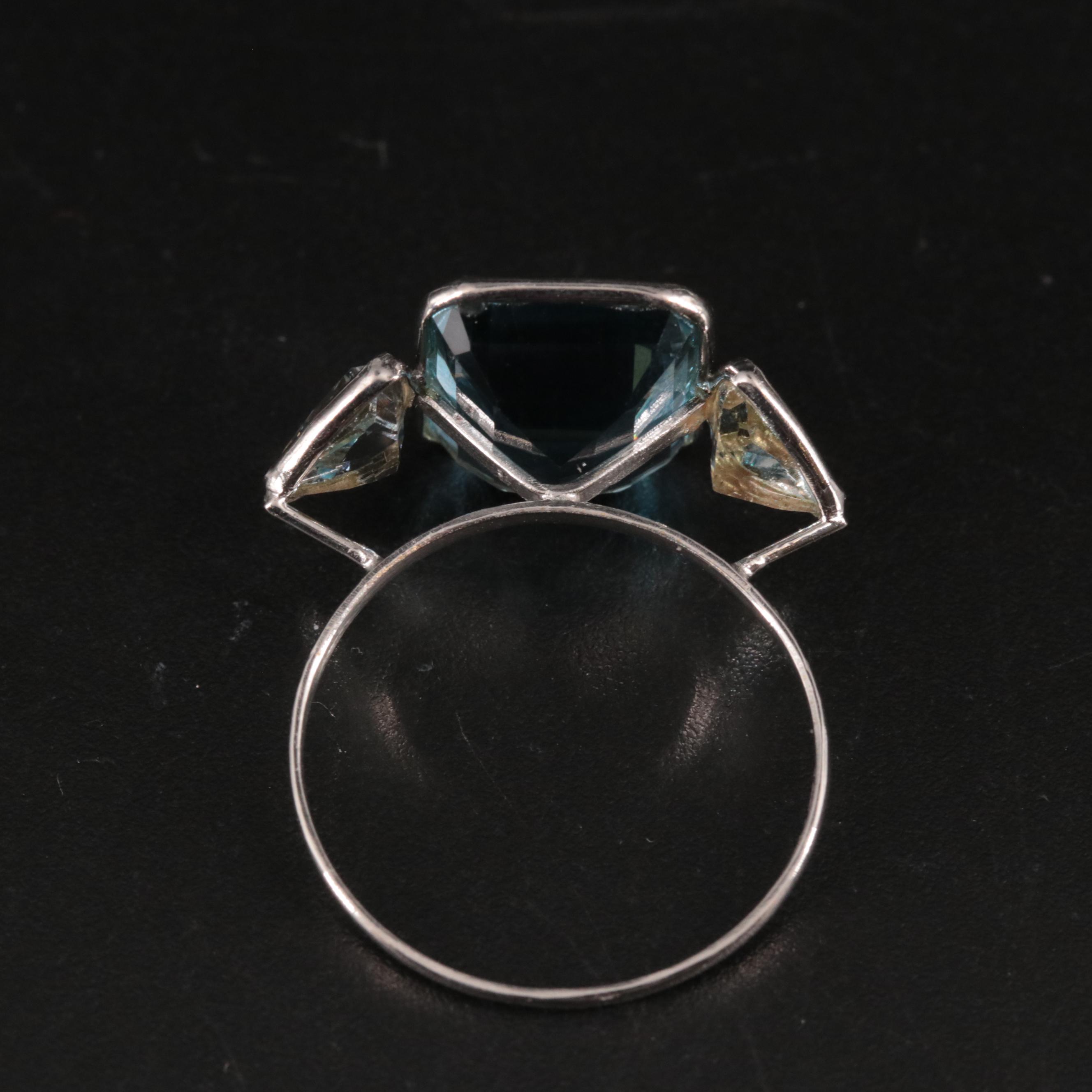 14K Topaz and Aquamarine Ring