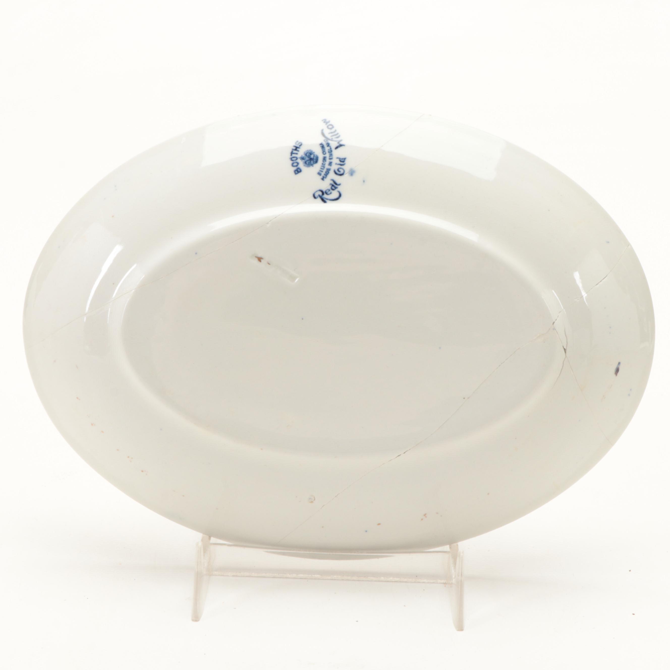 Booths "Real Old Willow" Ceramic Teacups, Saucers, and More, Mid to Late 20th C.