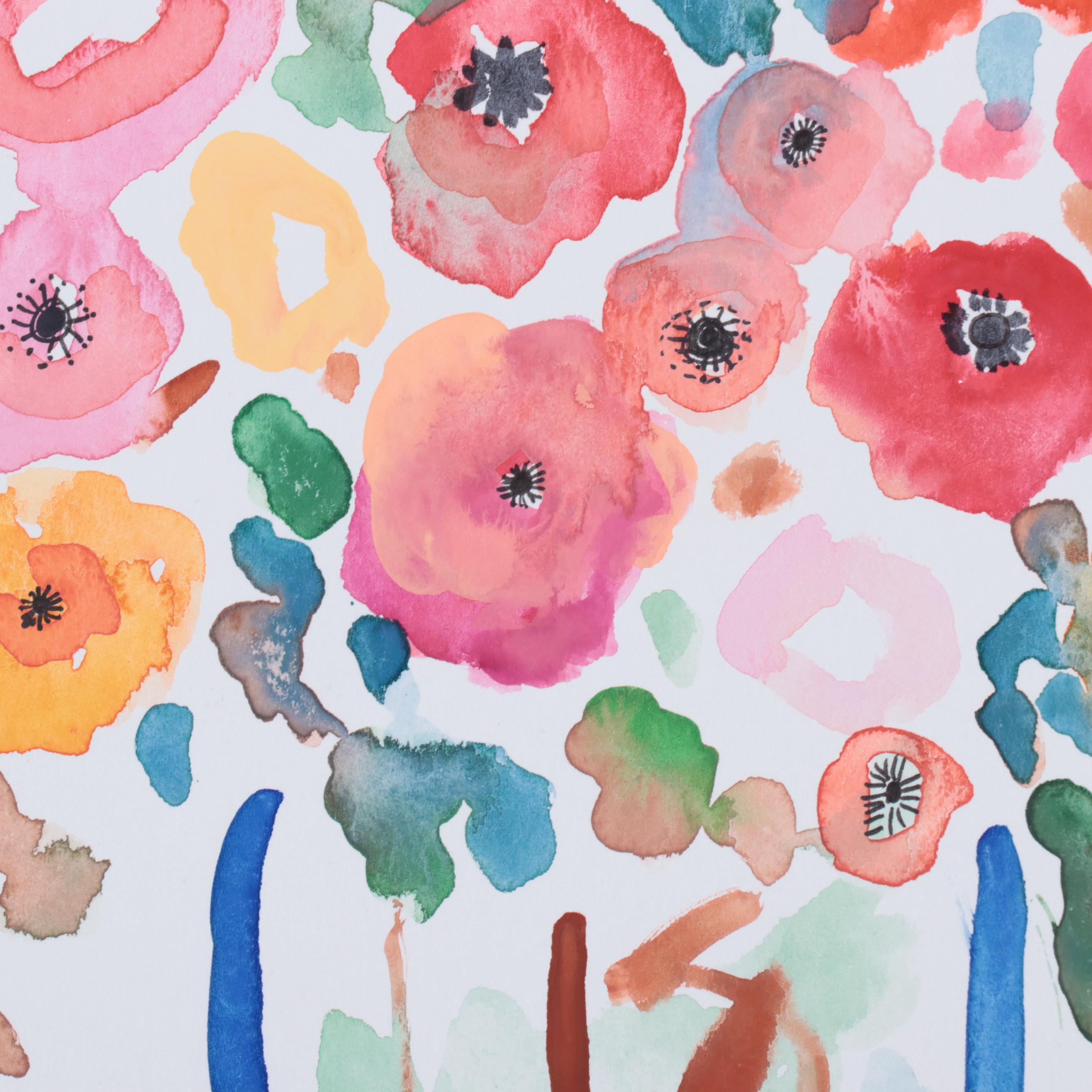 Kait Roberts Floral Watercolor Paintings, 21st Century