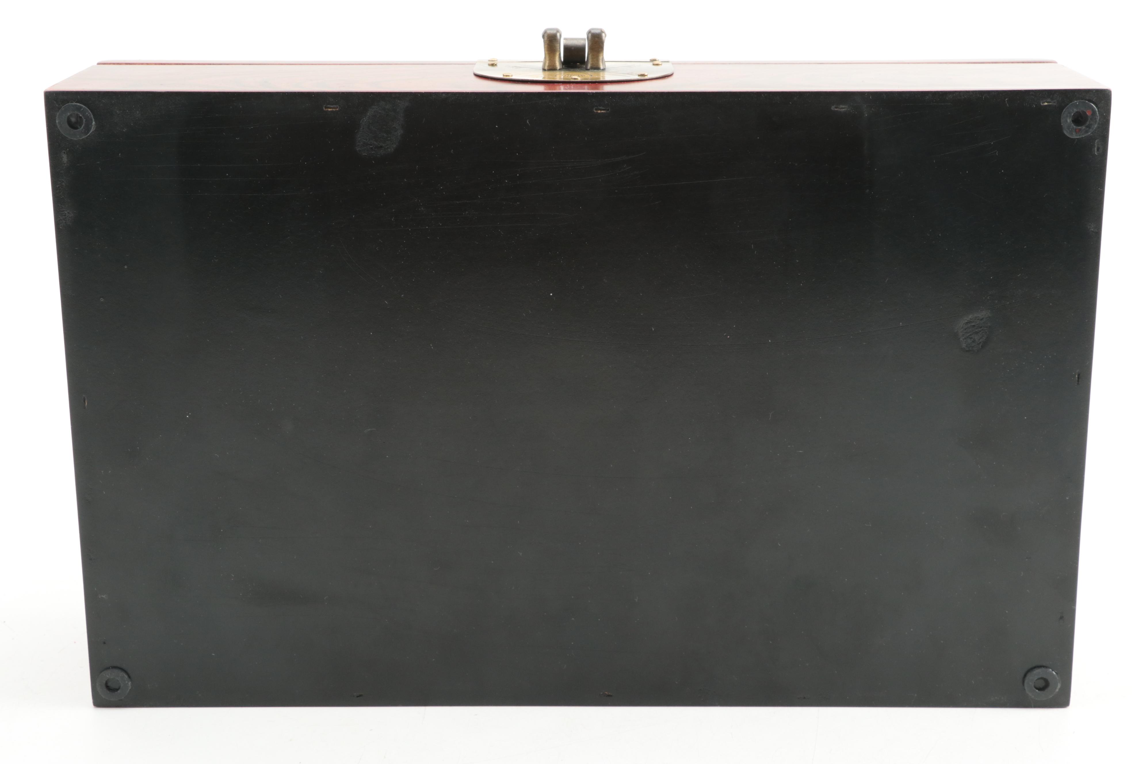 Chinese Rosewood and Brass Document Lock Box