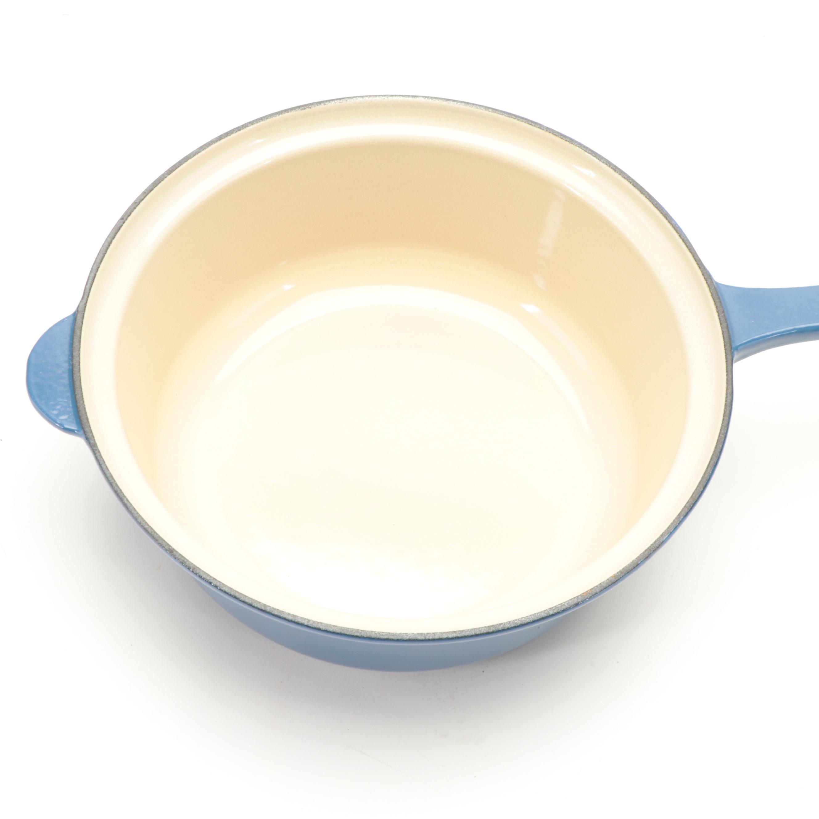 Le Creuset Dark Blue Enameled Cast Iron Pans and Trivets