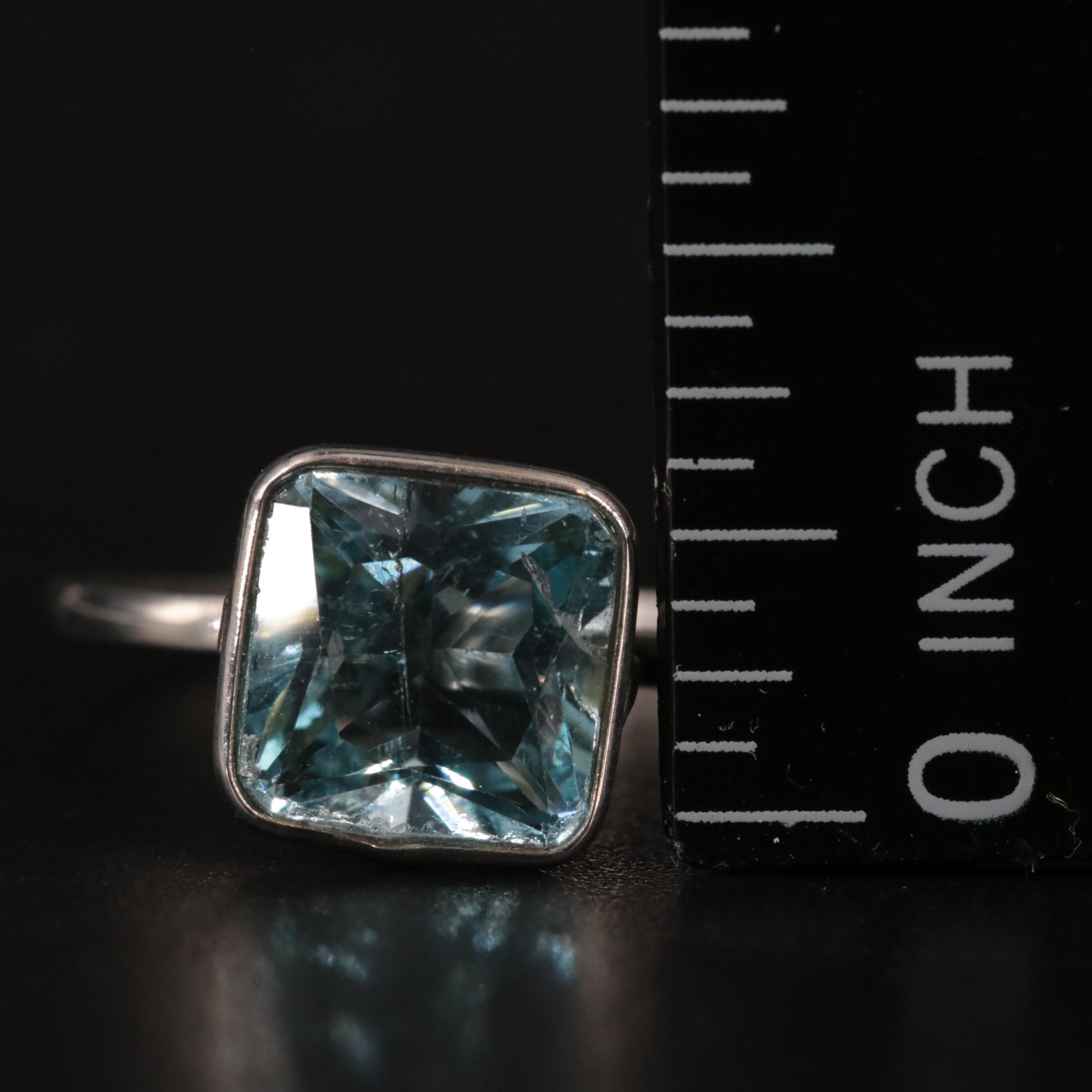 14K Blue Topaz Ring