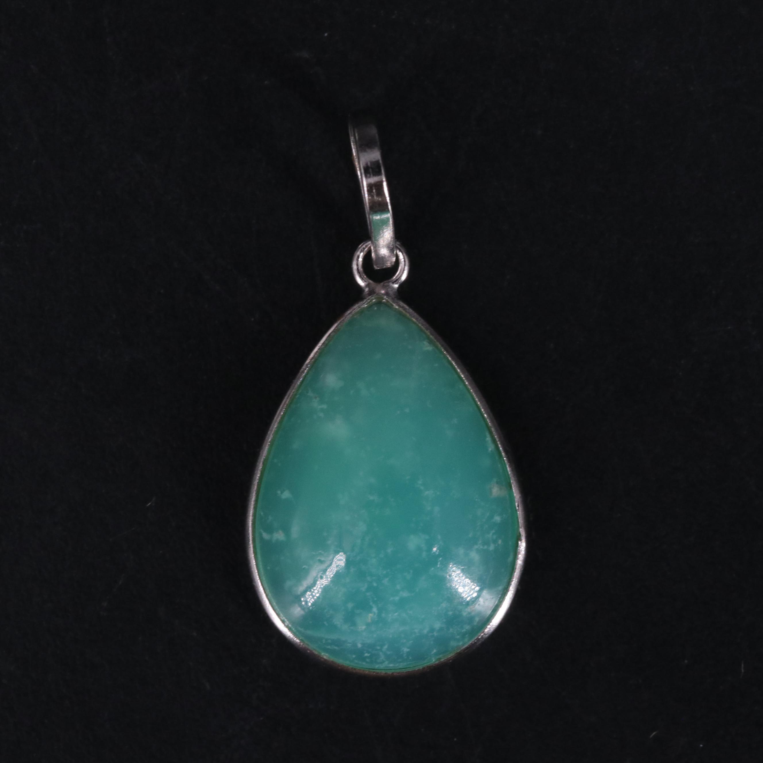 14K Chrysoprase Pendant