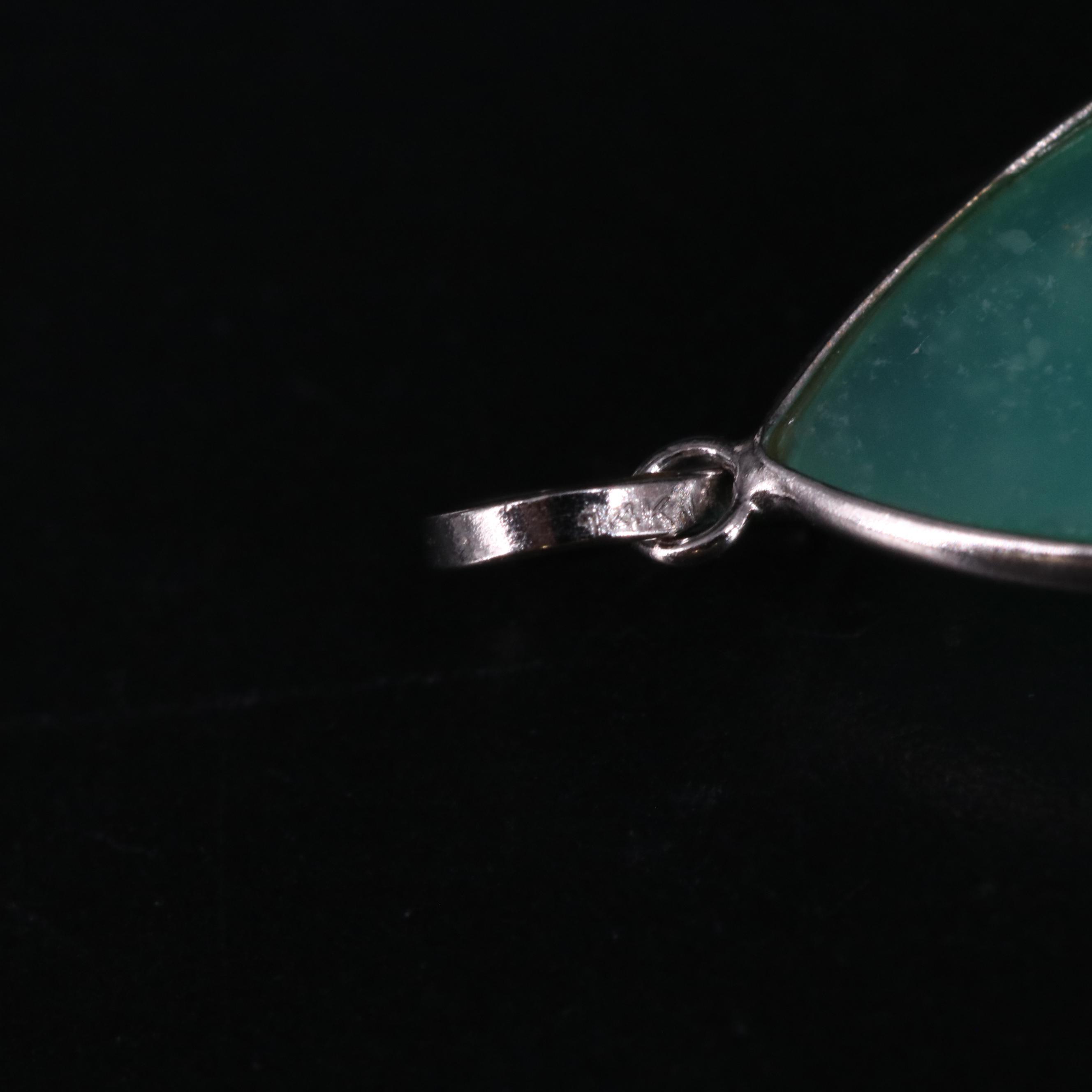 14K Chrysoprase Pendant