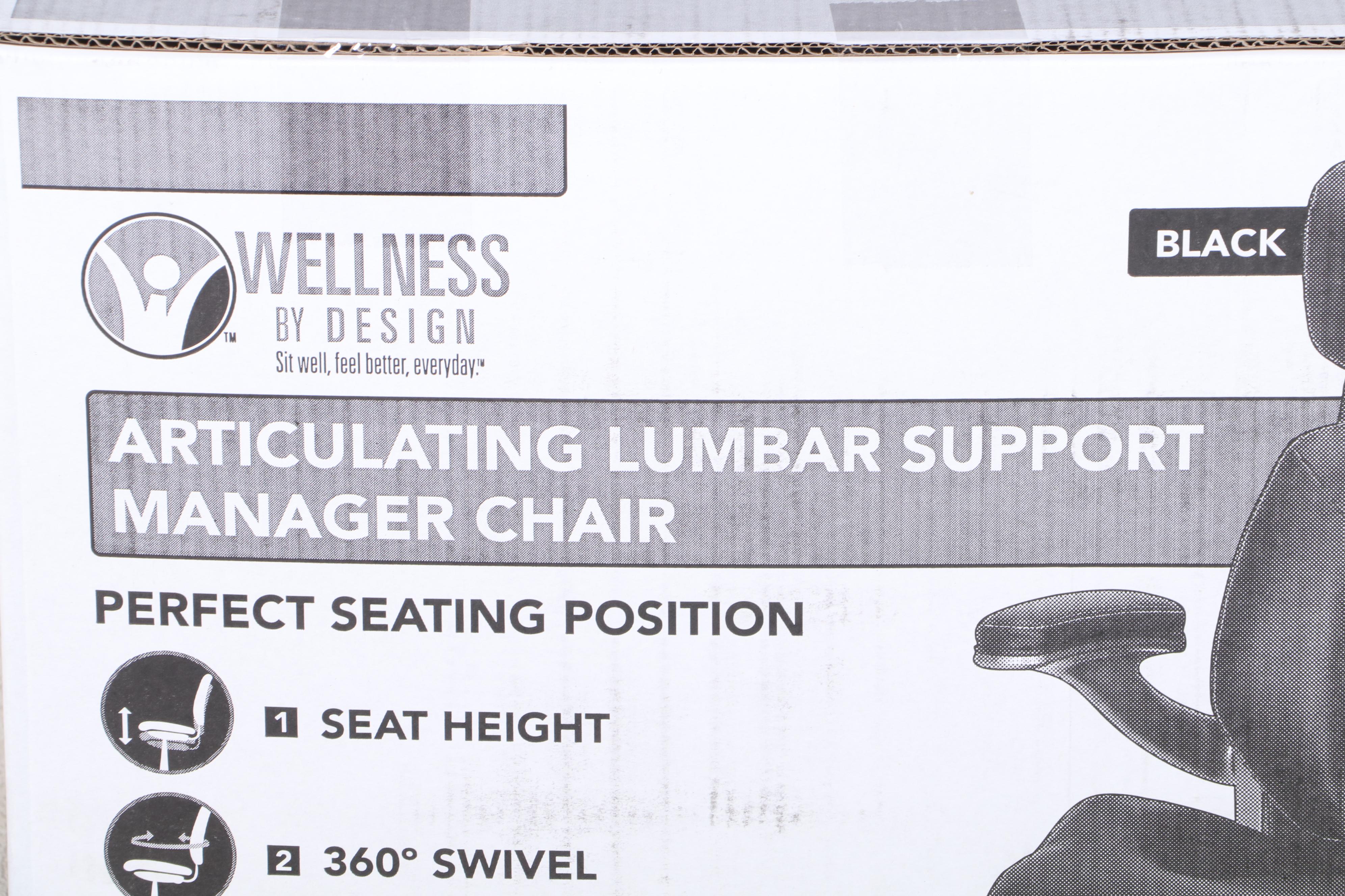 Wellness By Design Lumbar Support Manager Chair