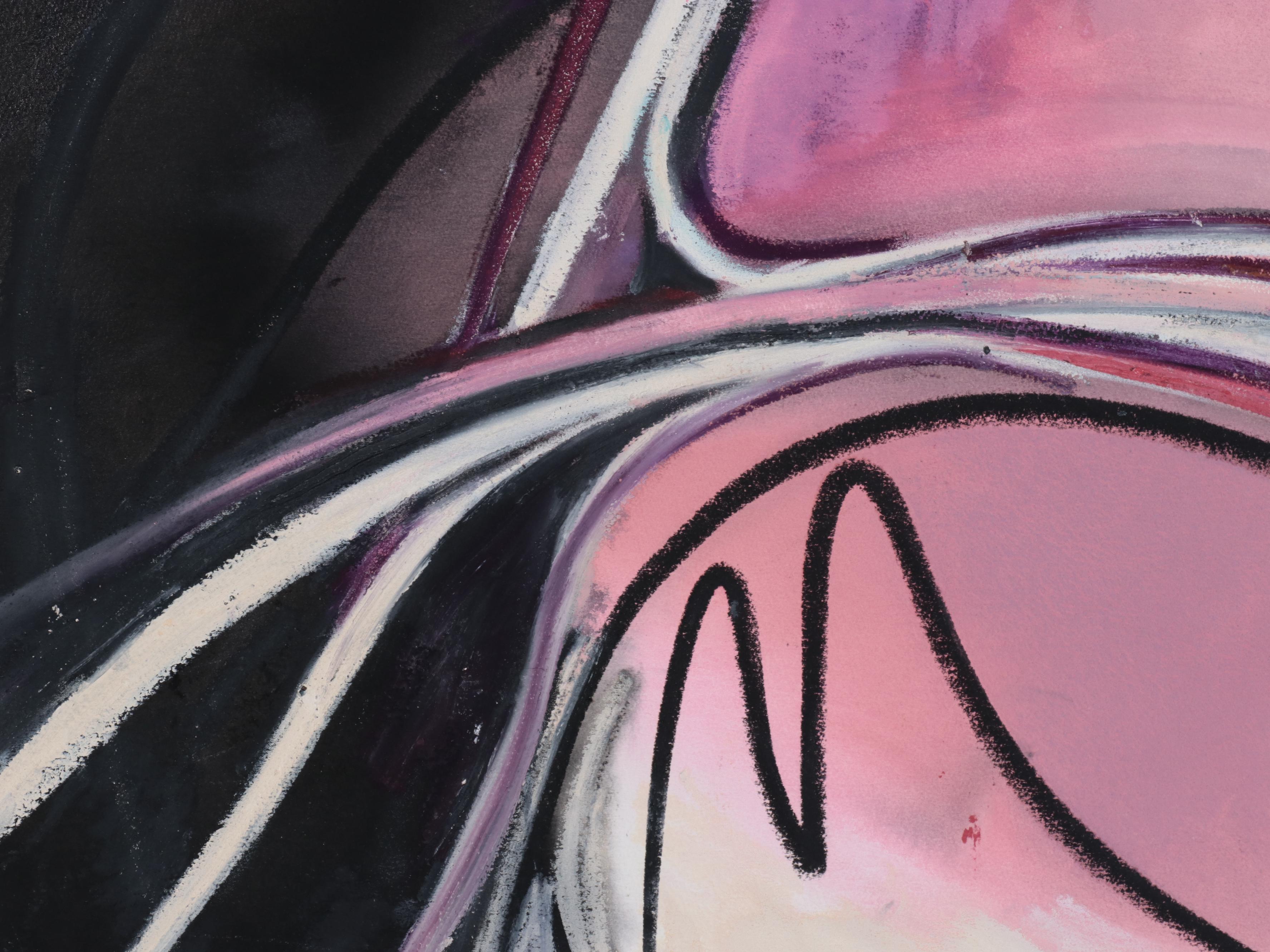 Bernyce Alpert Winick Large-Scale Abstract Mixed Media Painting