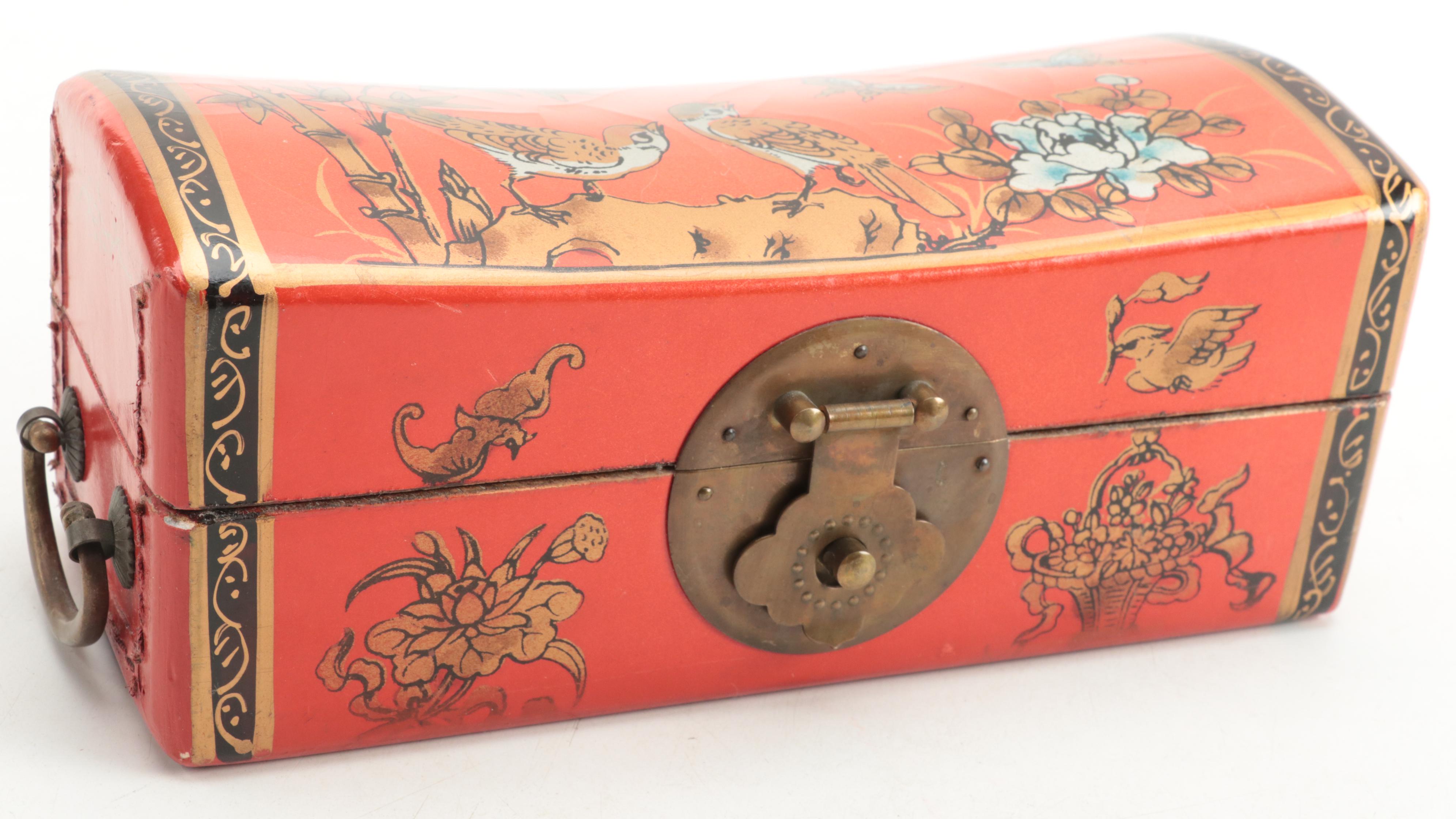 Chinese Lacquered Wood Opium Pillow Box