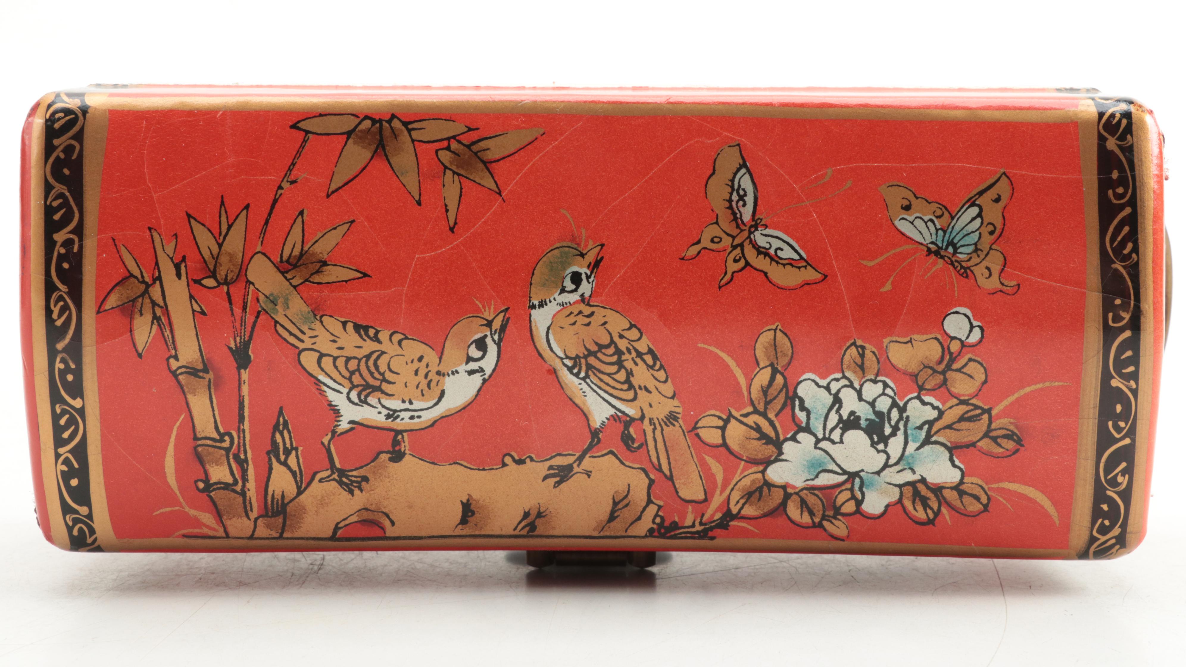Chinese Lacquered Wood Opium Pillow Box