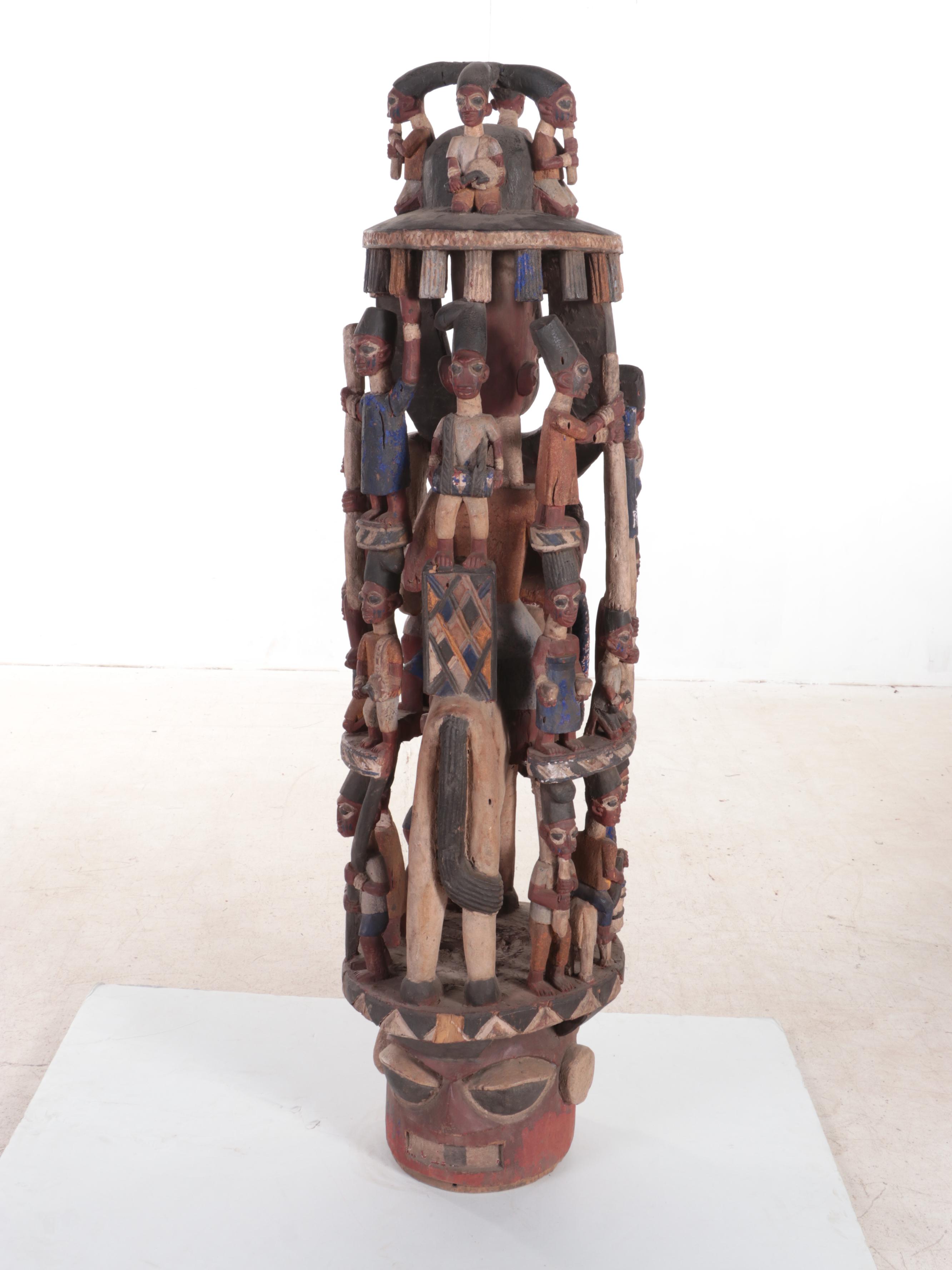 Yoruba Epa Style Helmet Mask, Nigeria