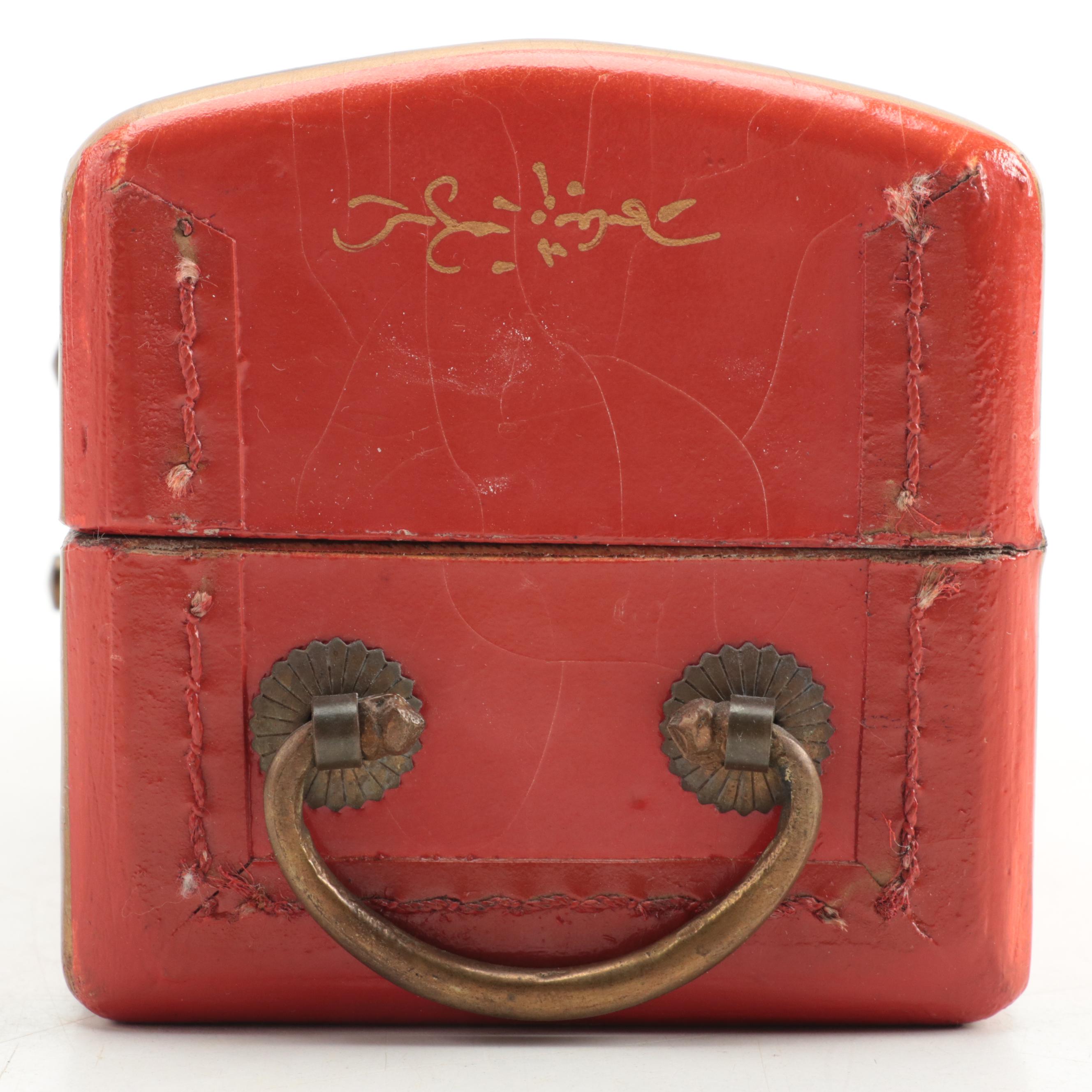 Chinese Lacquered Wood Opium Pillow Box