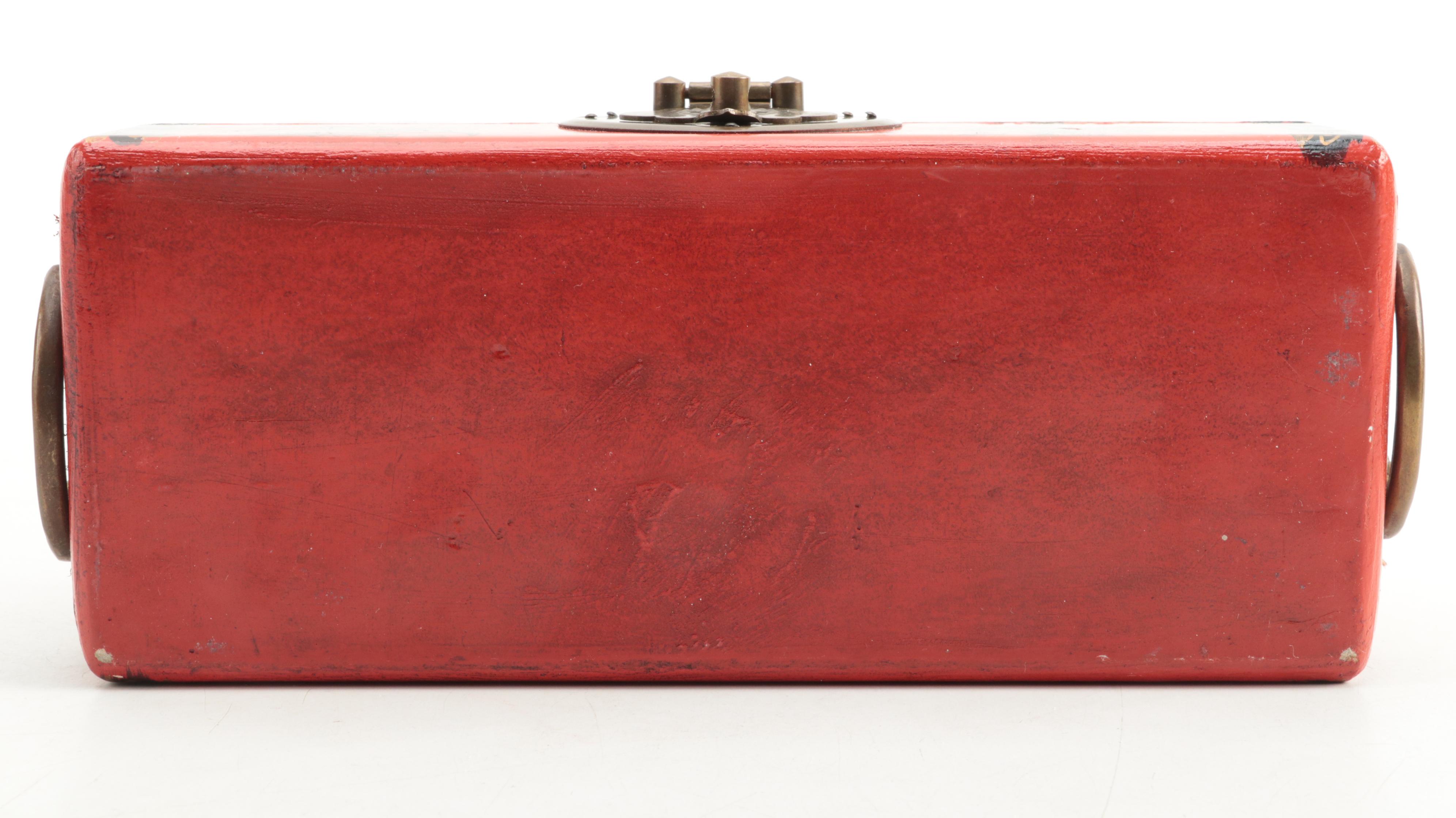 Chinese Lacquered Wood Opium Pillow Box