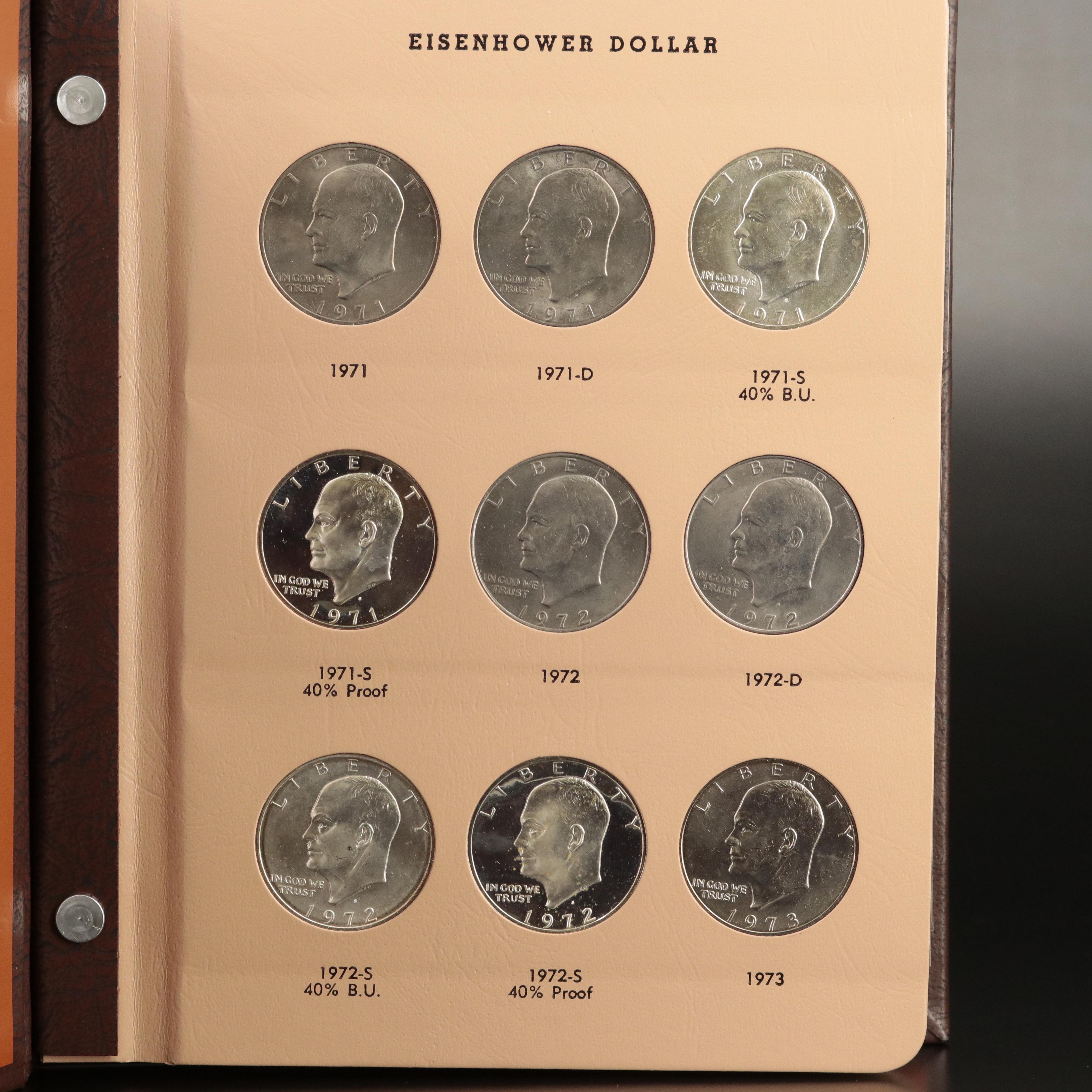 Complete Collection of Eisenhower Dollars From 1971-1978
