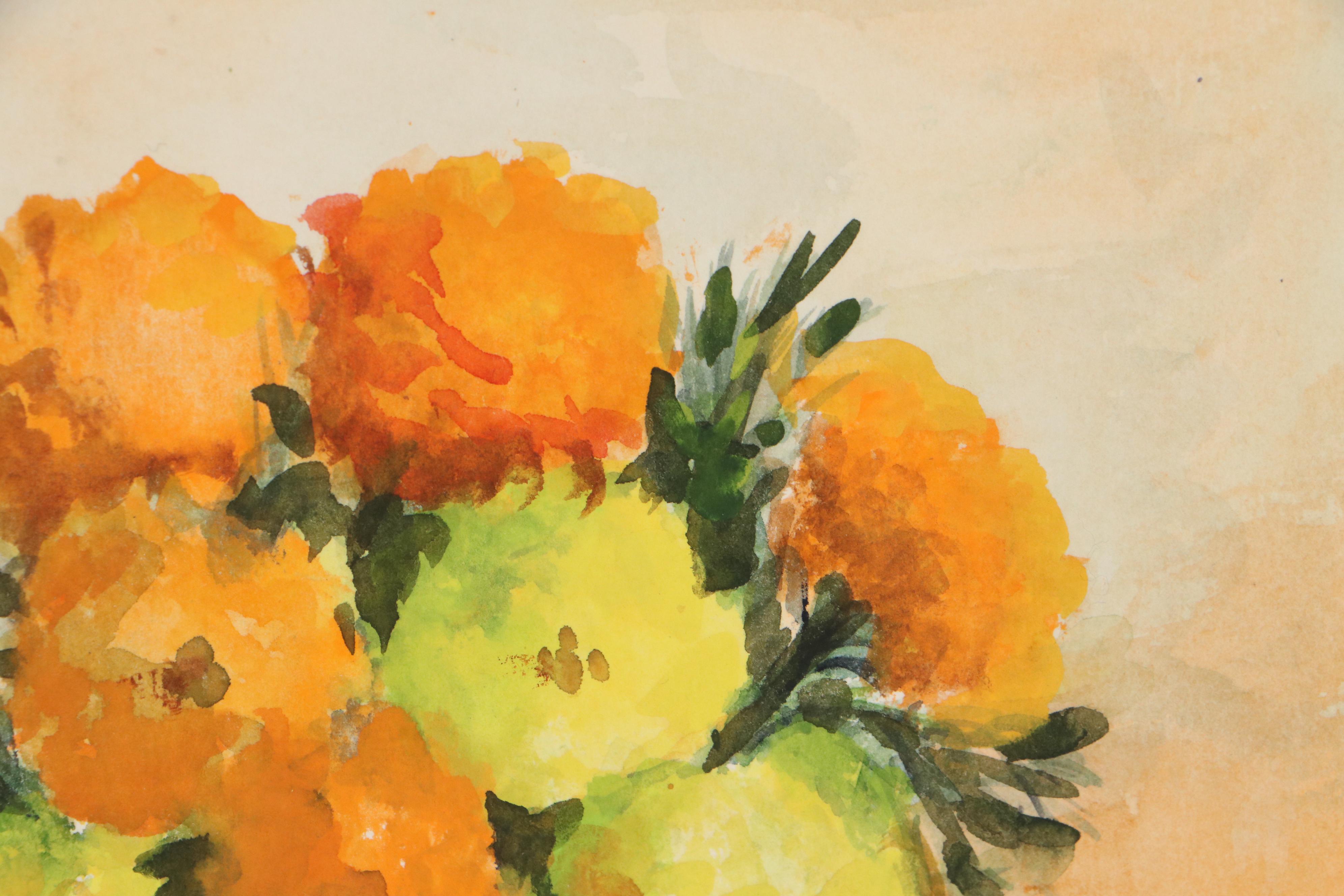 Floral Still Life Watercolor Painting