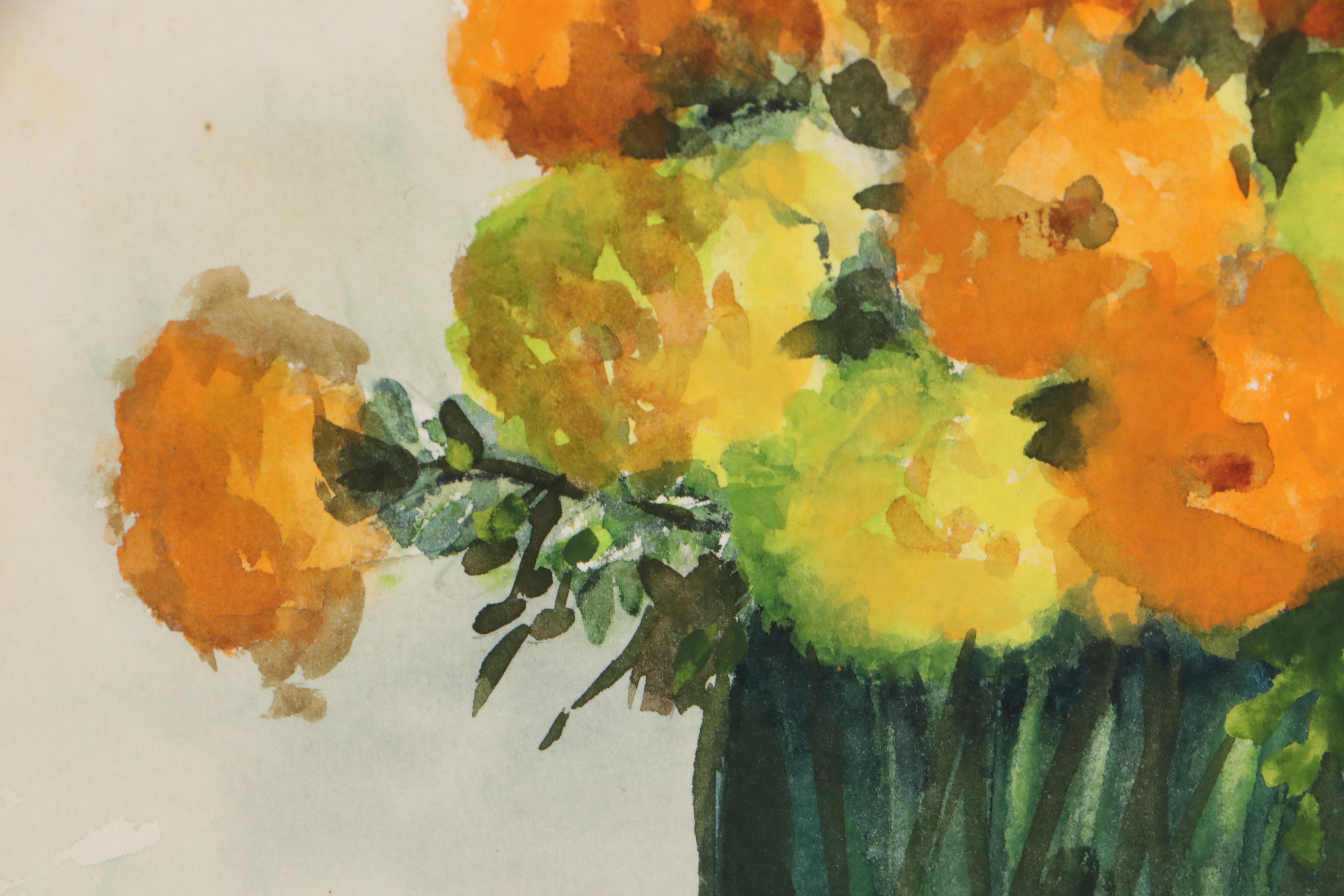 Floral Still Life Watercolor Painting