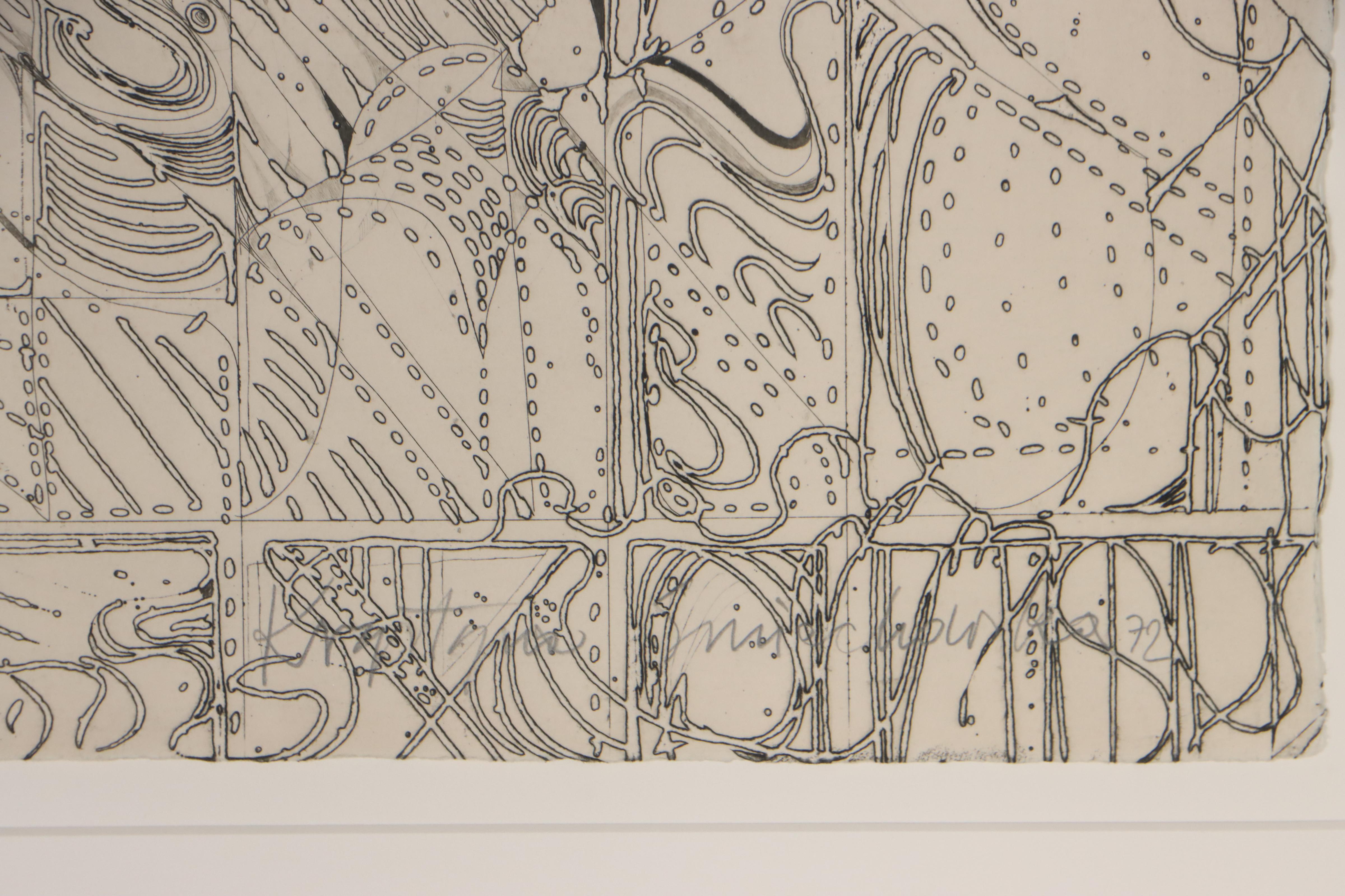 Krystyna Smiechowska Etching, 1972