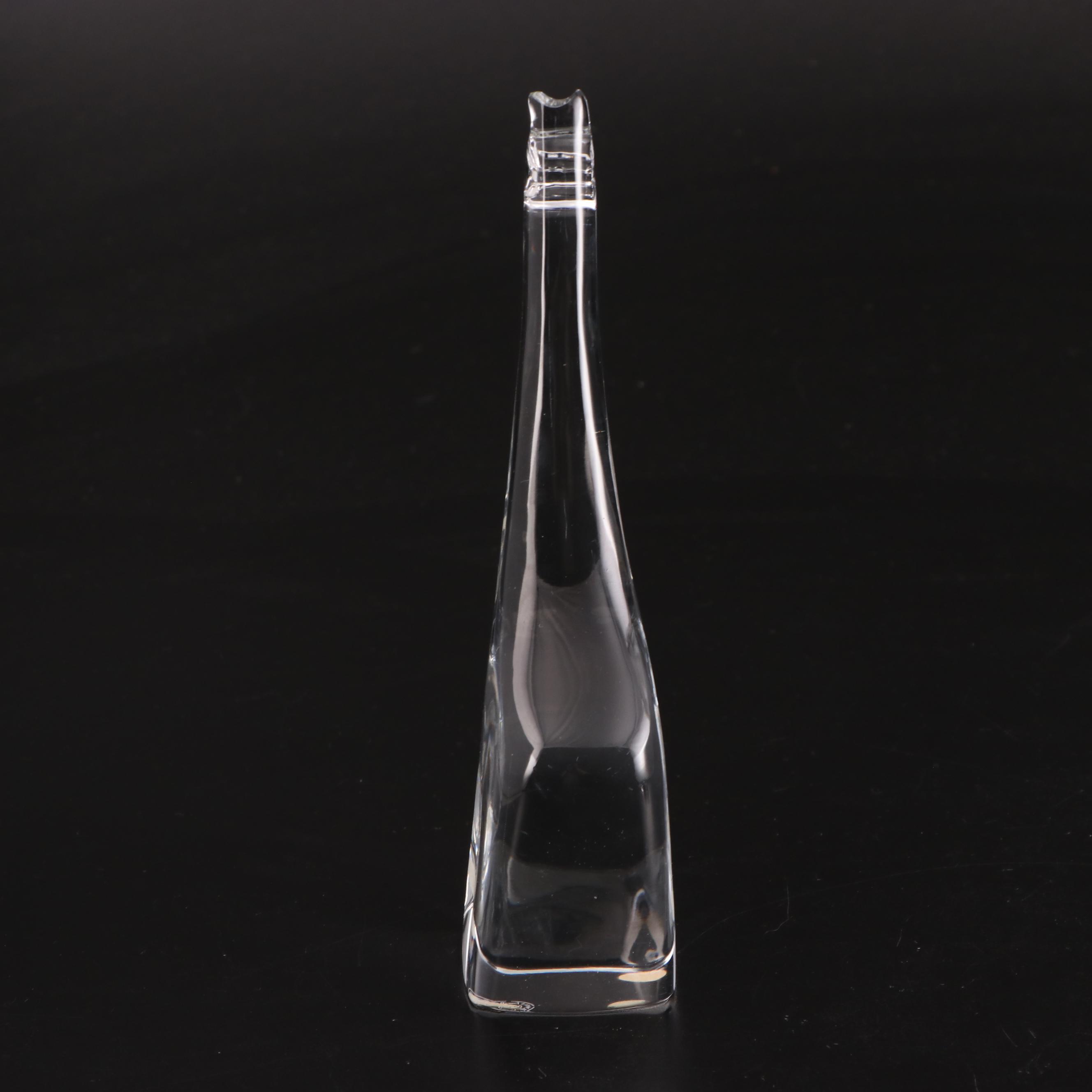 Baccarat Crystal Giraffe with Orrefors Glass Bird and Rabbit Figurines