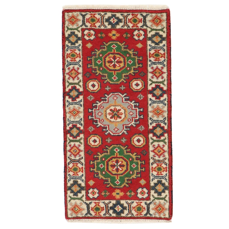 2'1 x 4'2 Hand-Knotted Indo-Caucasian Rug, 2010s