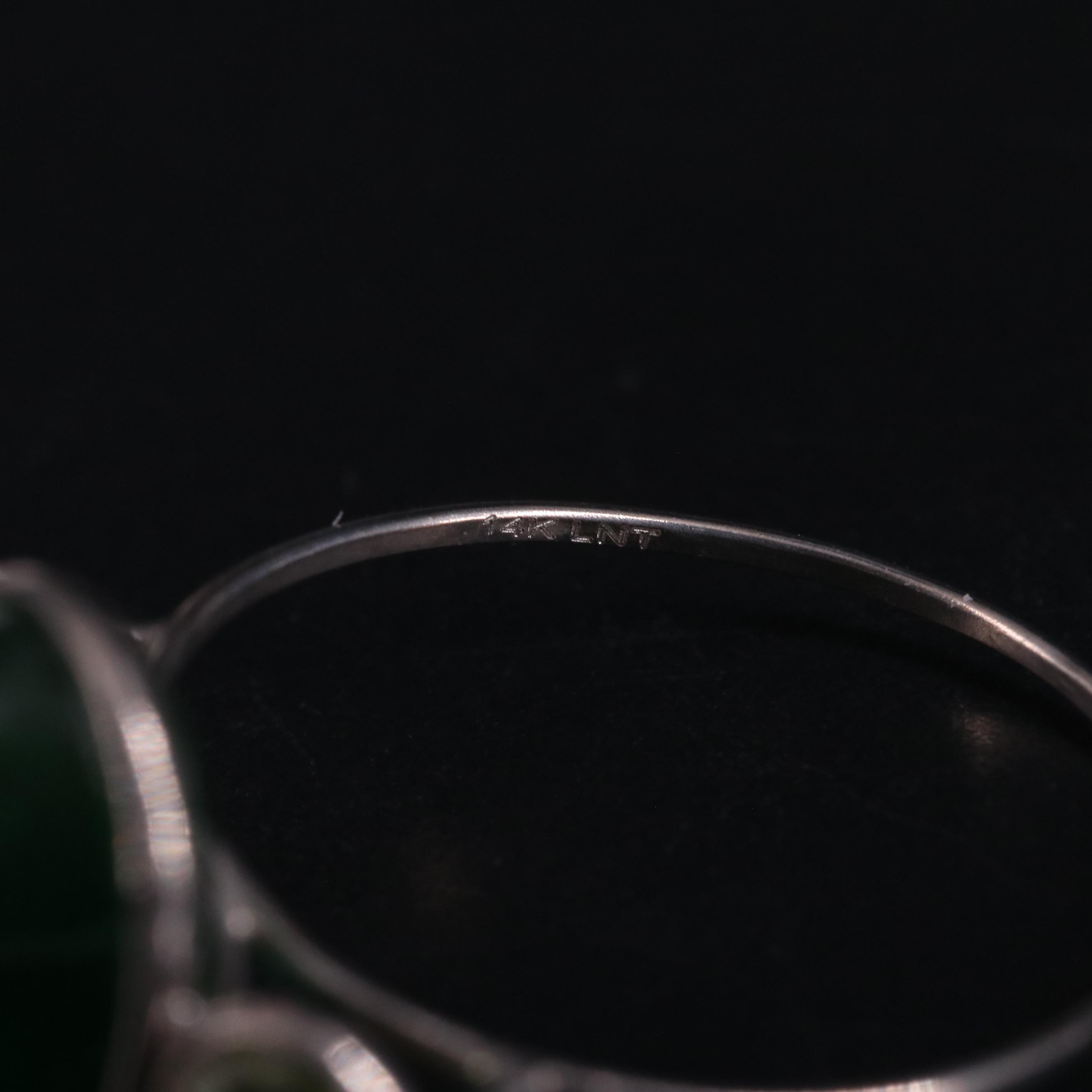 14K Emerald and Peridot Ring