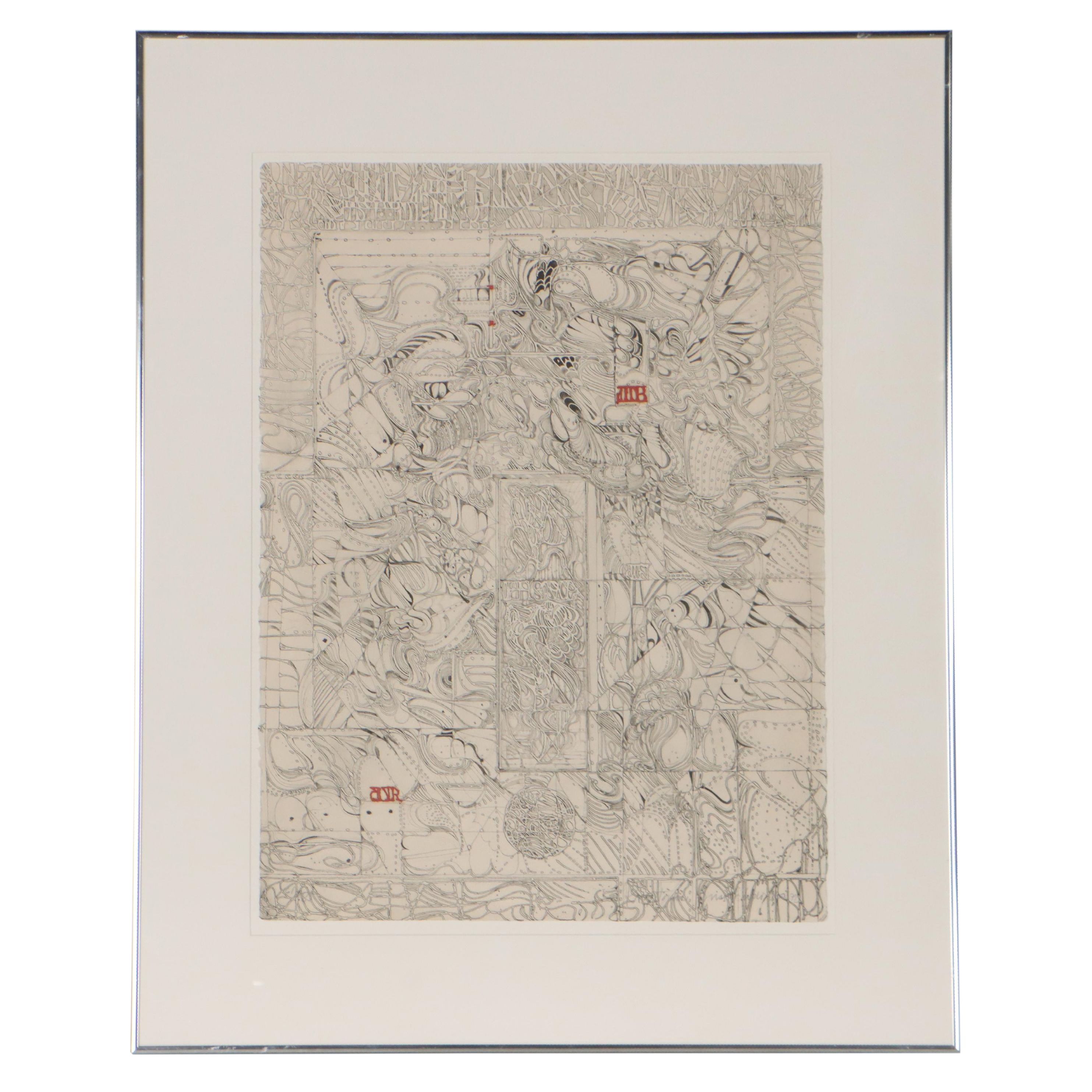 Krystyna Smiechowska Etching, 1972