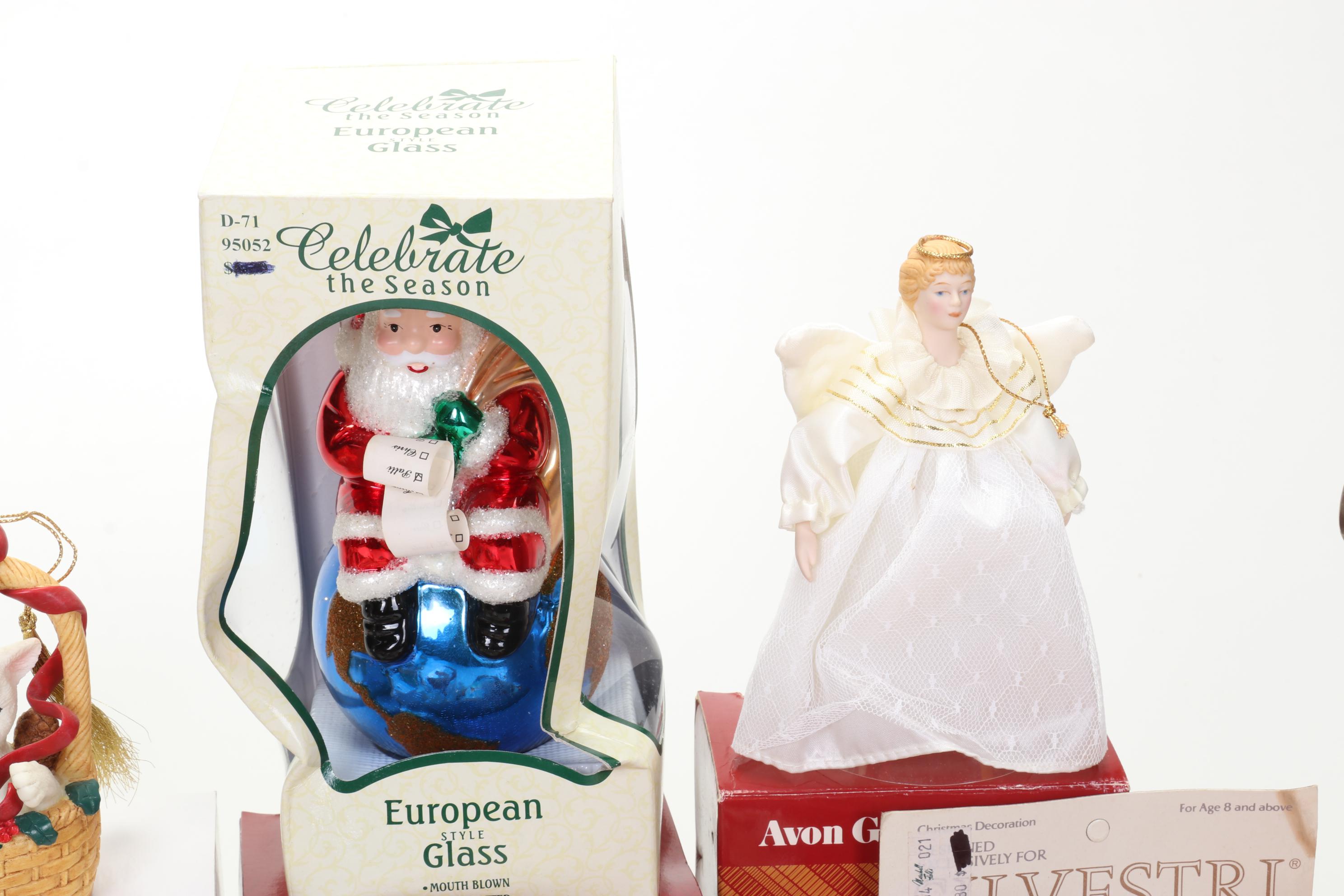 Christmas Cat Ornaments Featuring Hallmark, Avon, Lenox, Carlton Cards, and More