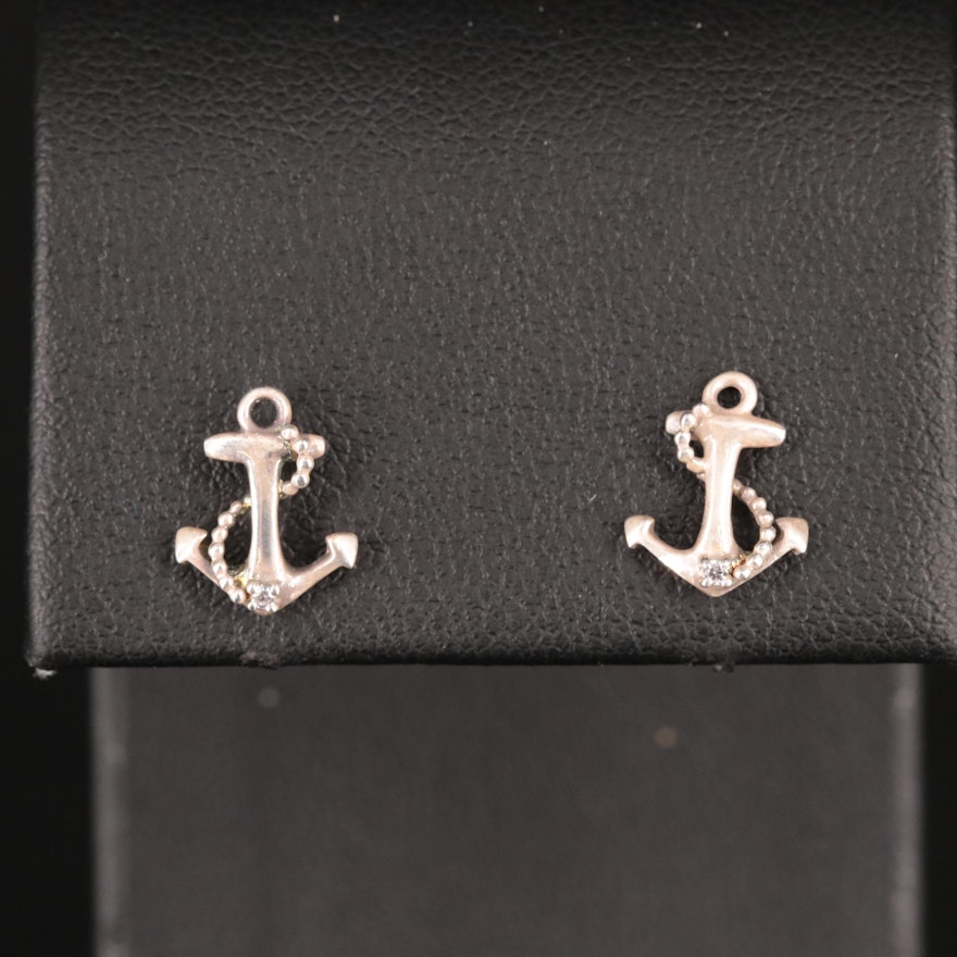 Chamilia Sterling Anchor Stud Earrings