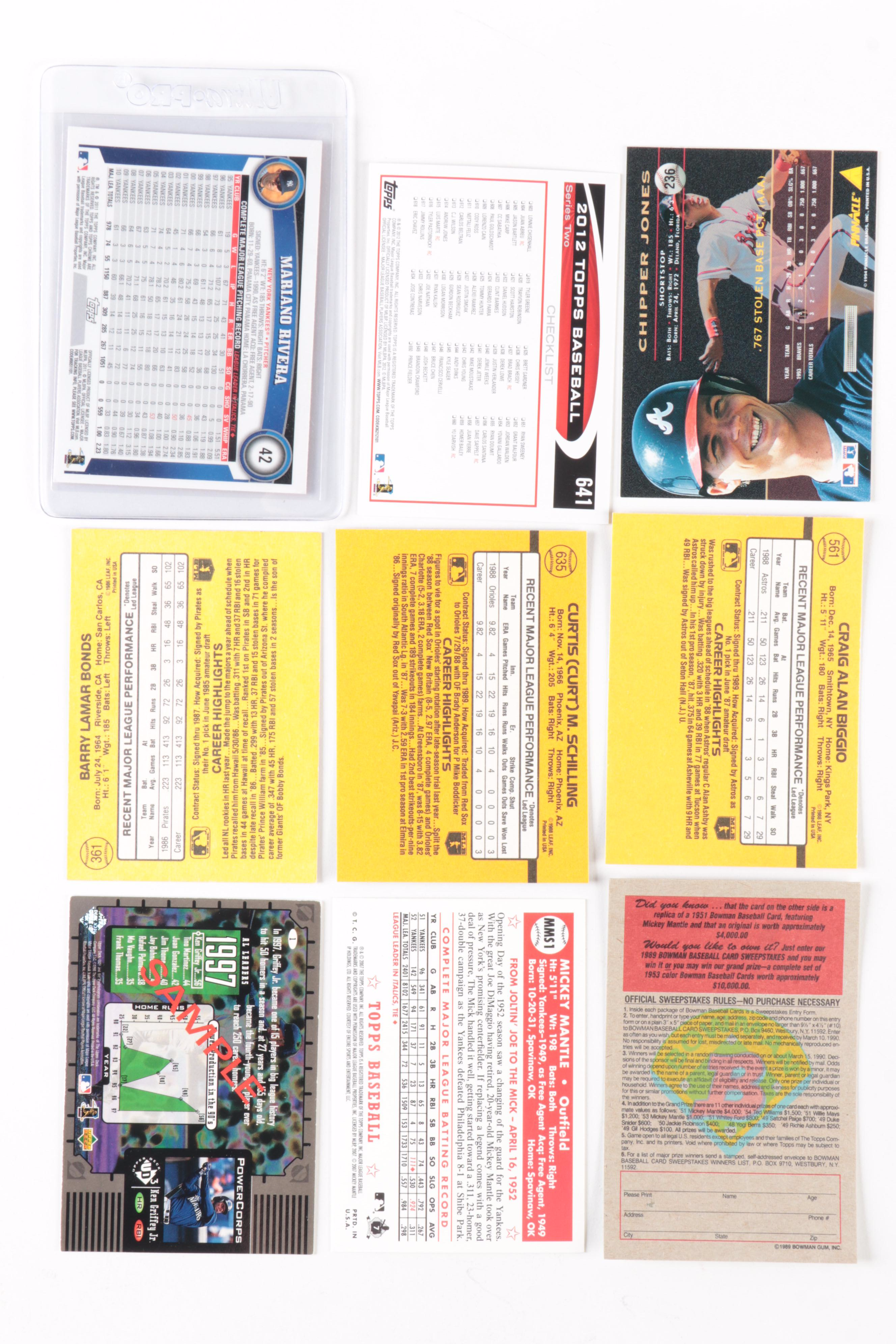 Topps, More Baseball Cards with Griffey Jr. and Votto Rookies, HOF, 1980s–2010s