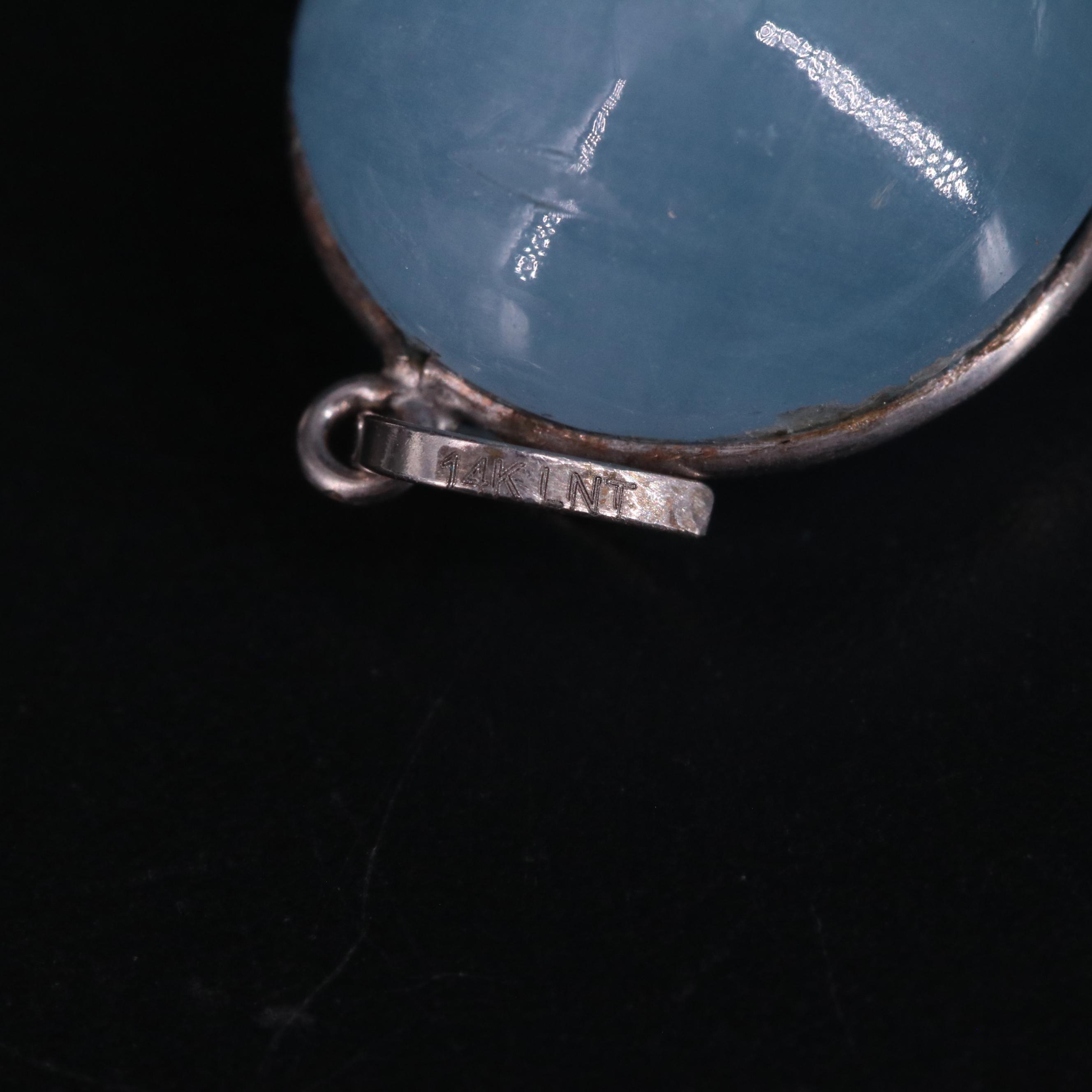 14K Aquamarine Pendant