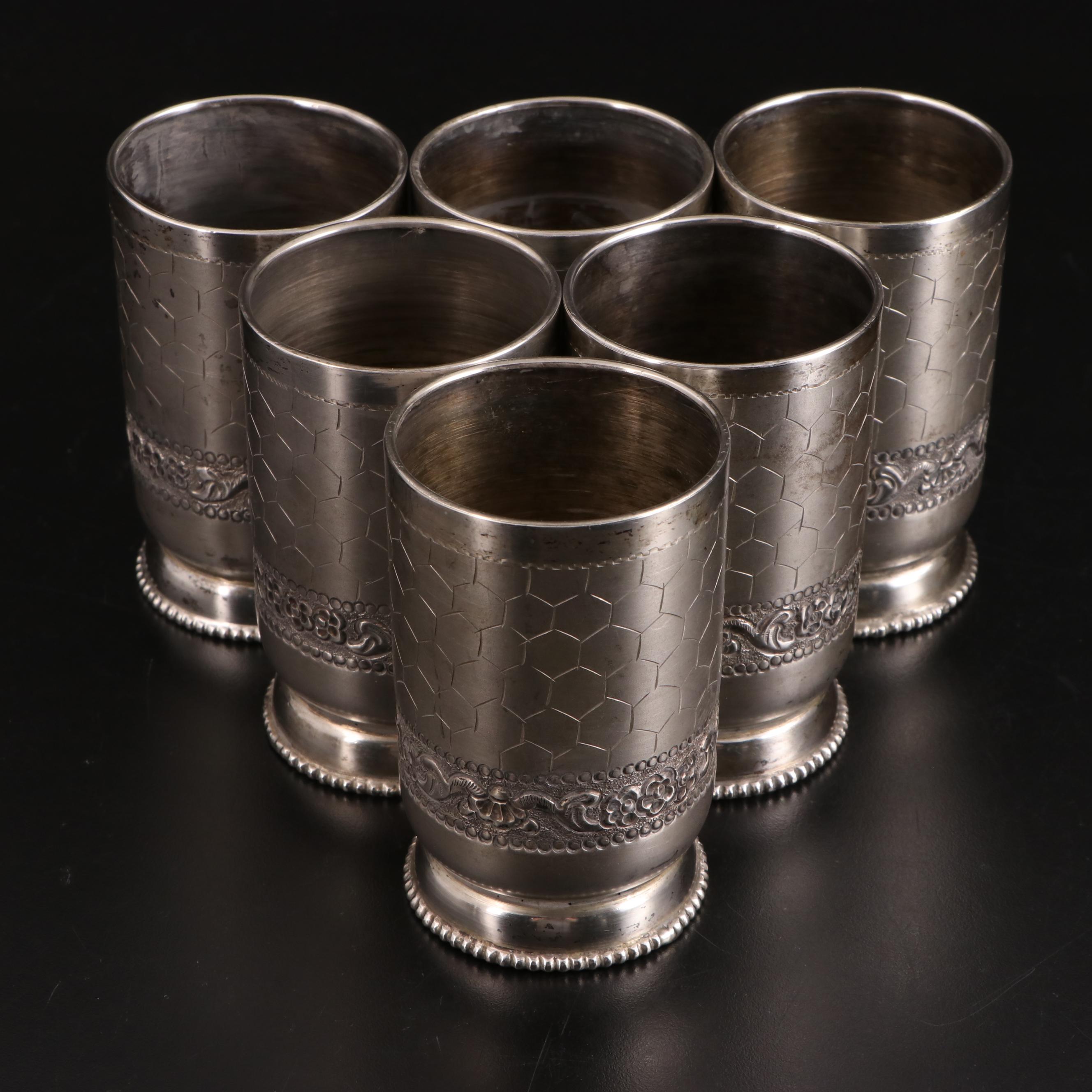 Indian 800 Silver Silver Serveware Collection with Sterling Silver Tray