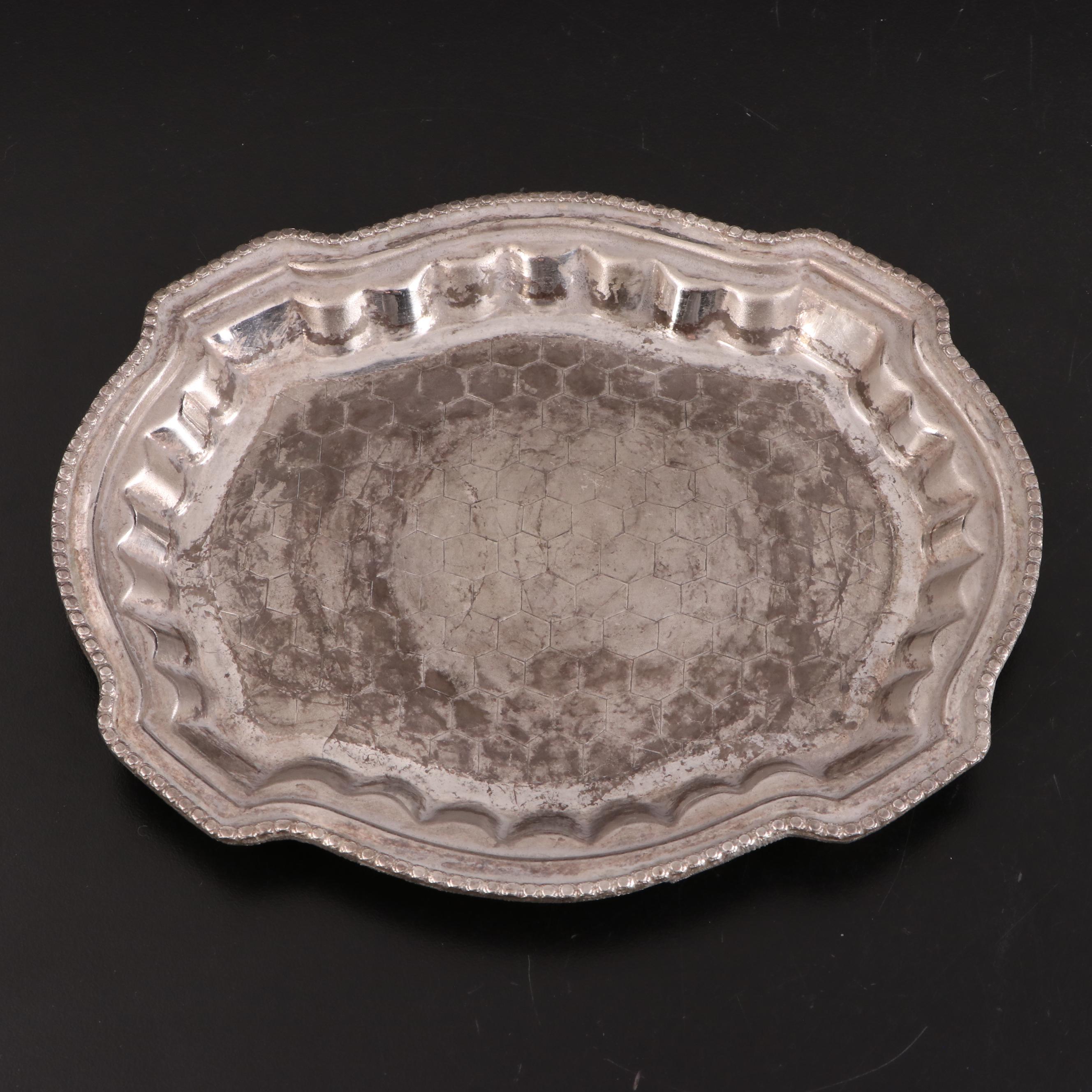 Indian 800 Silver Silver Serveware Collection with Sterling Silver Tray