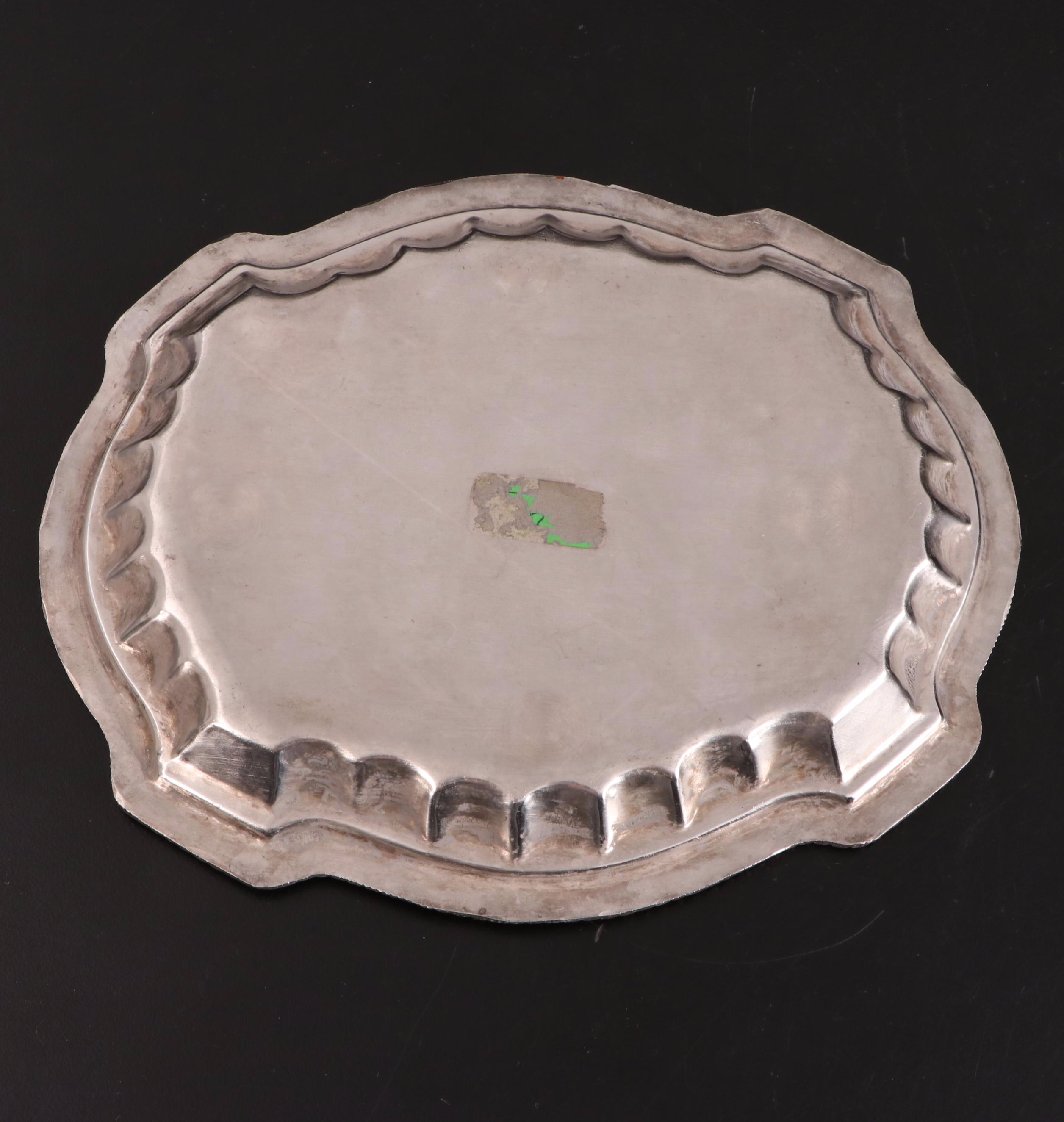 Indian 800 Silver Silver Serveware Collection with Sterling Silver Tray