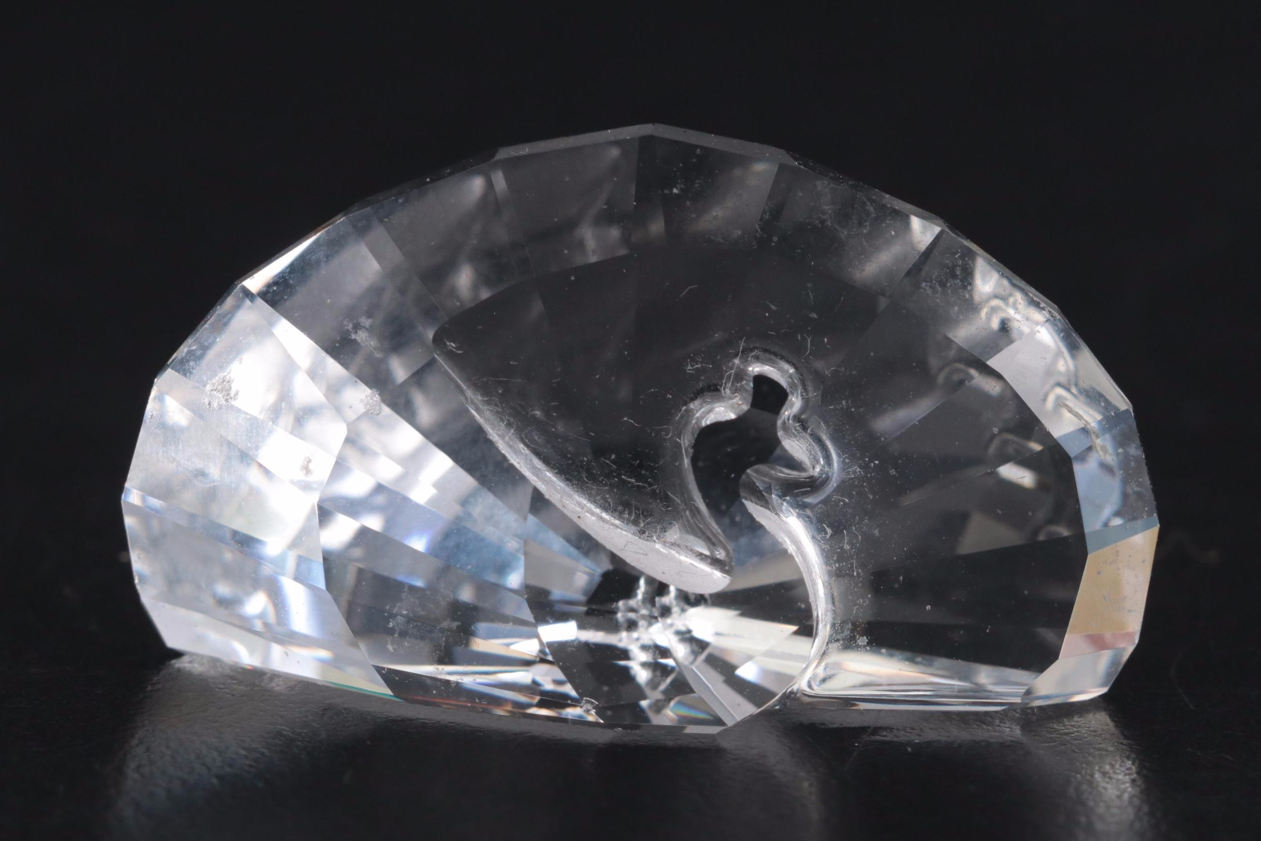 Swarovski SCS "Scallop Shell," "Top Shell," and "Peacock" Crystal Paperweights