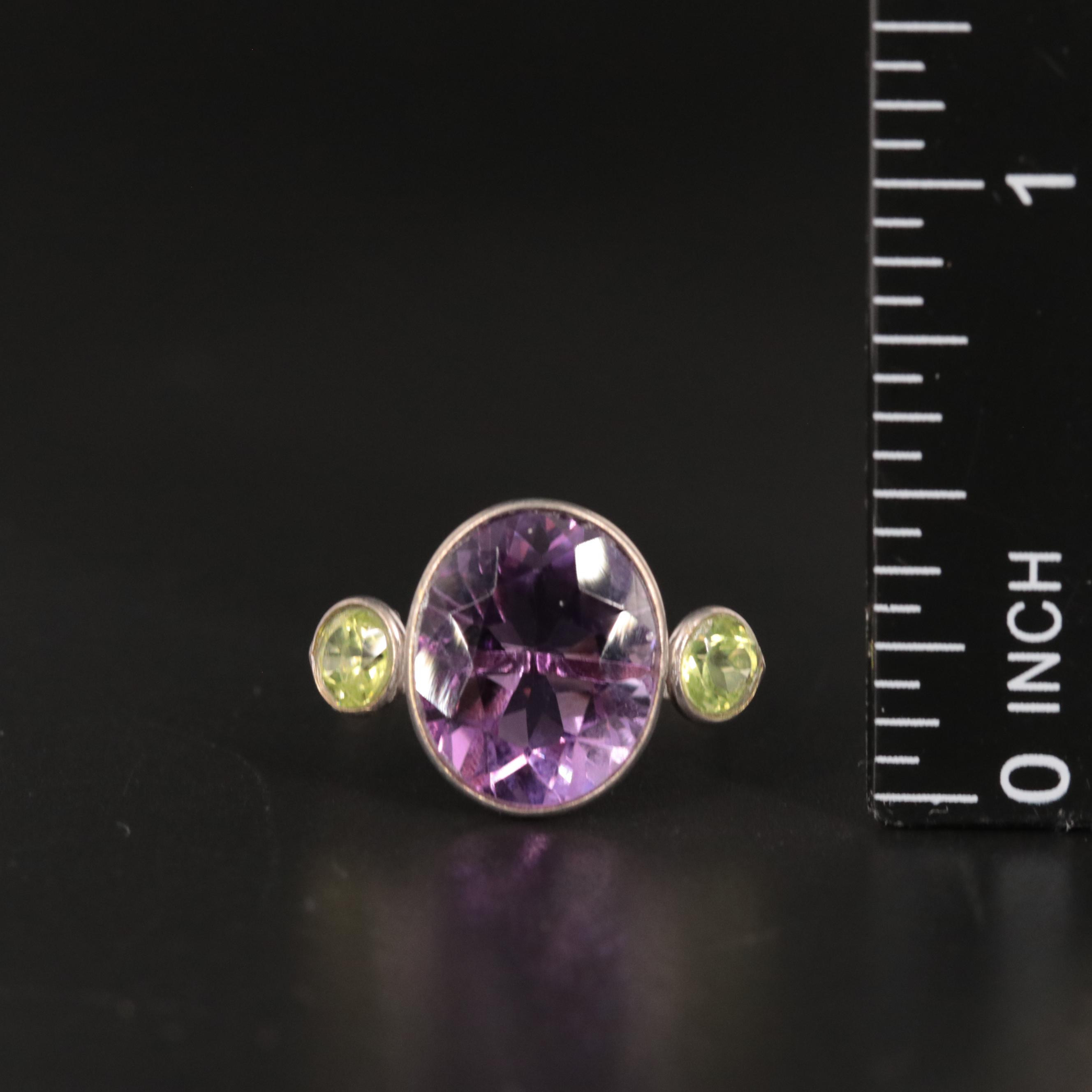 14K Amethyst and Peridot Ring