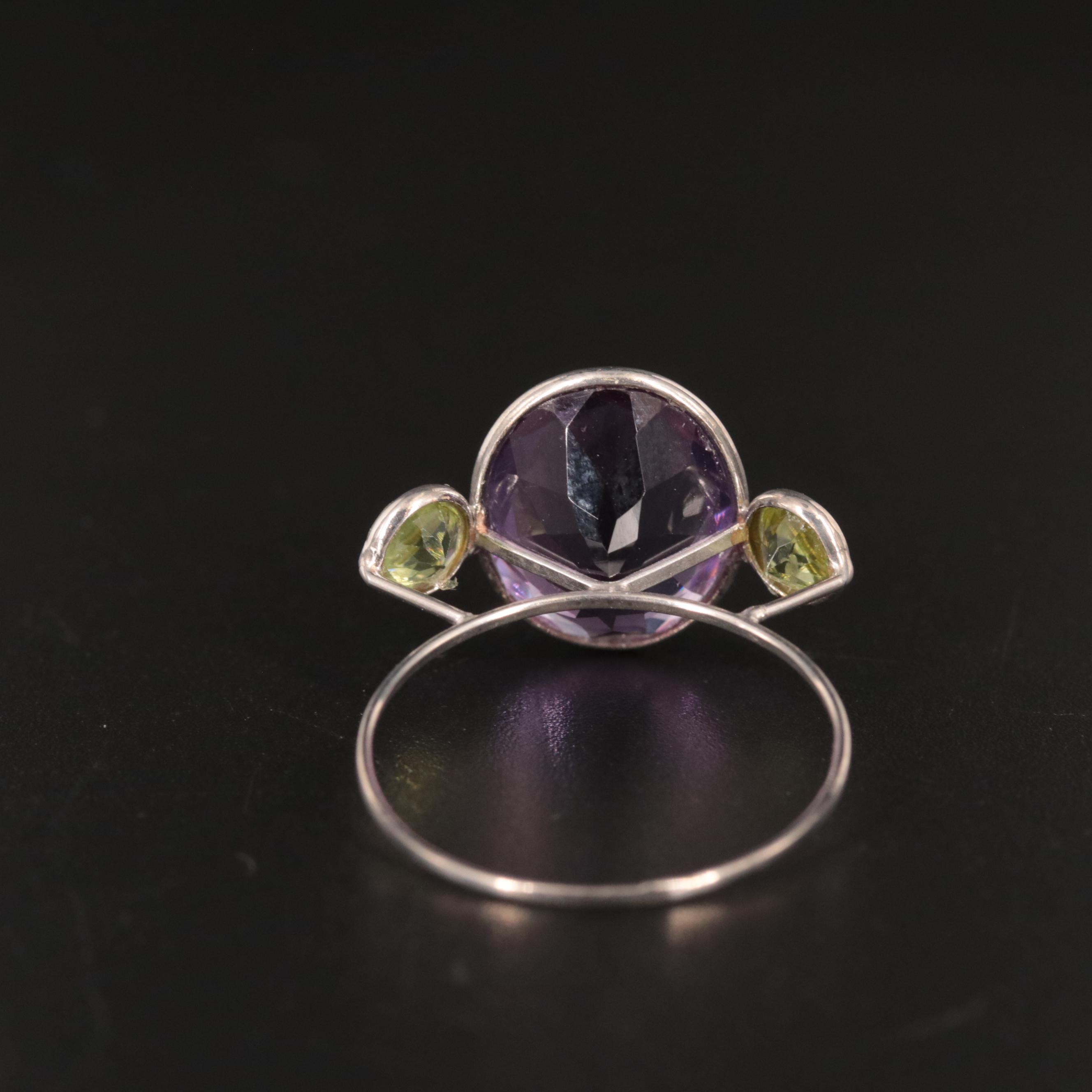 14K Amethyst and Peridot Ring