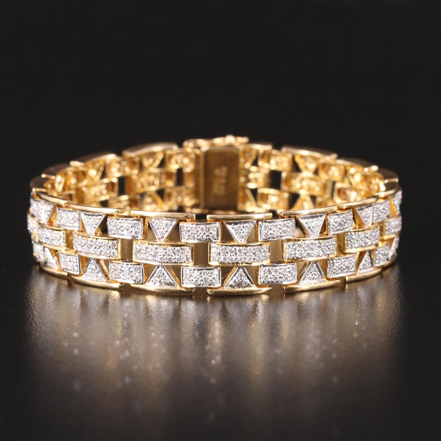 18K 3.05 CTW Diamond Geometric Bracelet